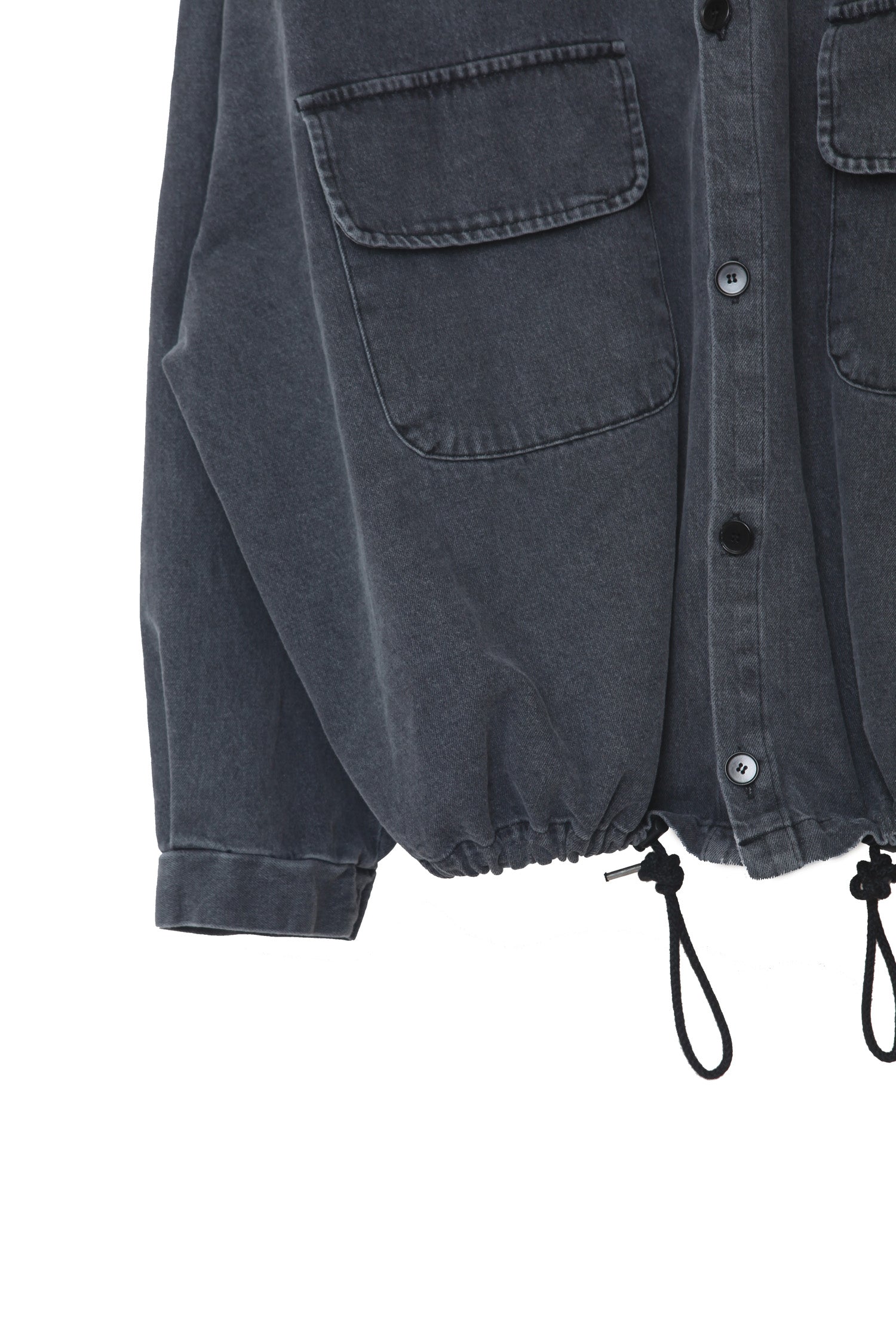 String balloon denim shirt