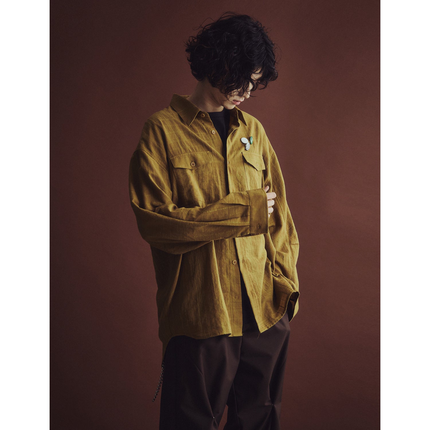 MARANG POCKET CHECK SHIRT_MUSTARD