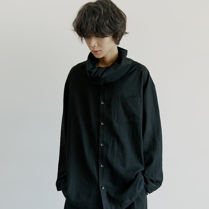 unisex muffler shirts black