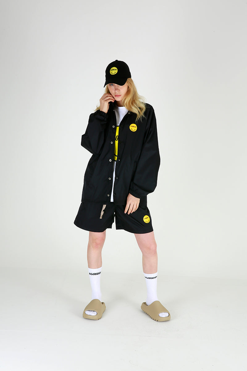 SMILE COACH JACKET (BLACK)