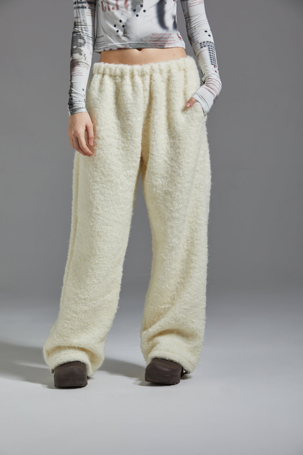 TERRY WOOL PANTS