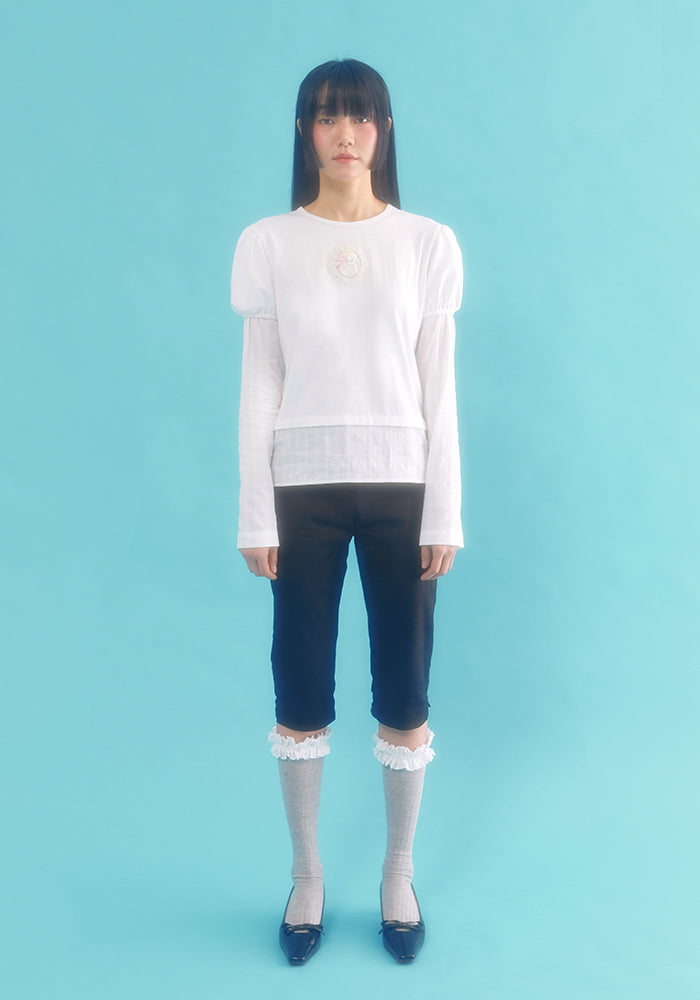  layered puff top_ivory