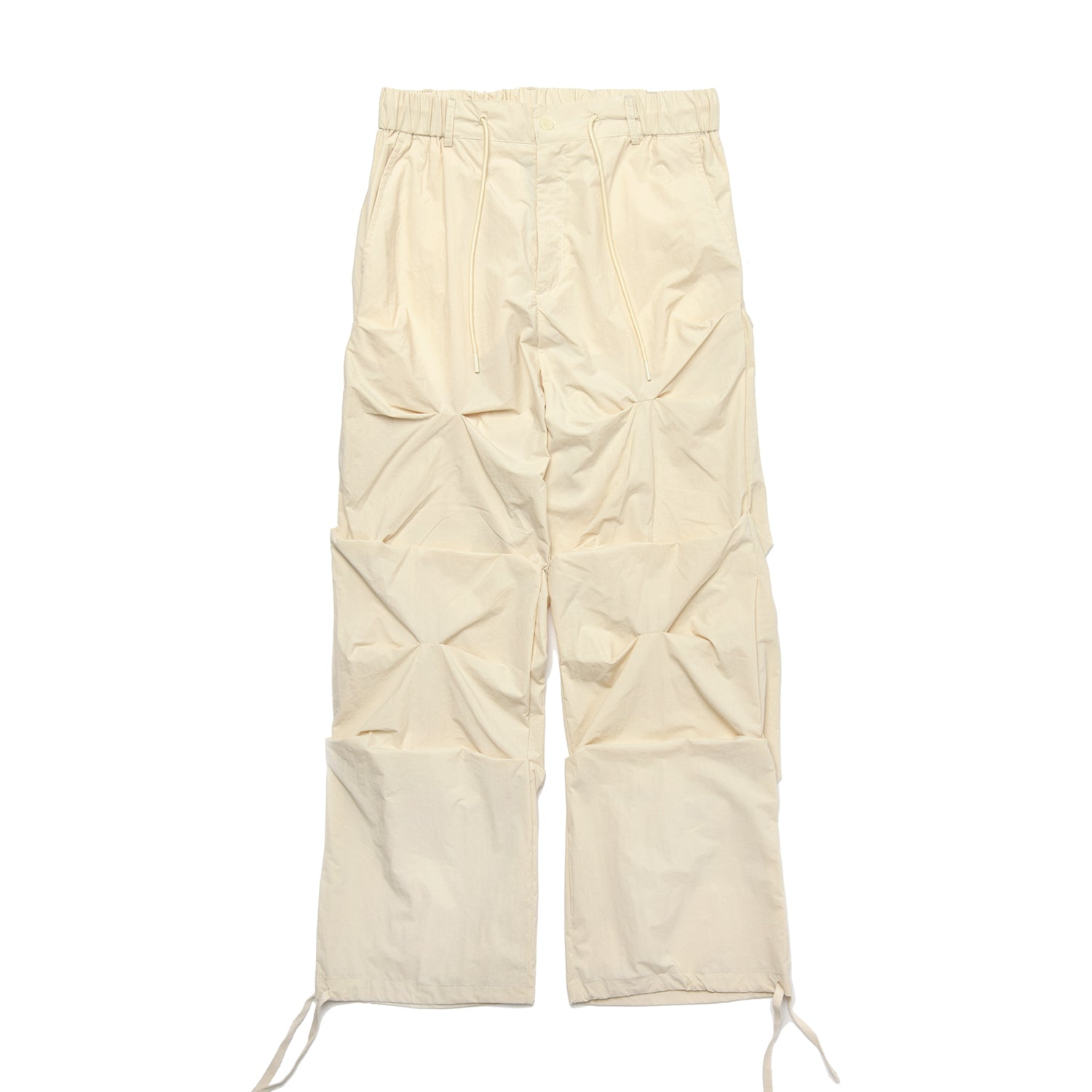 CREASE NYLON BANDING PANTS_CREAM