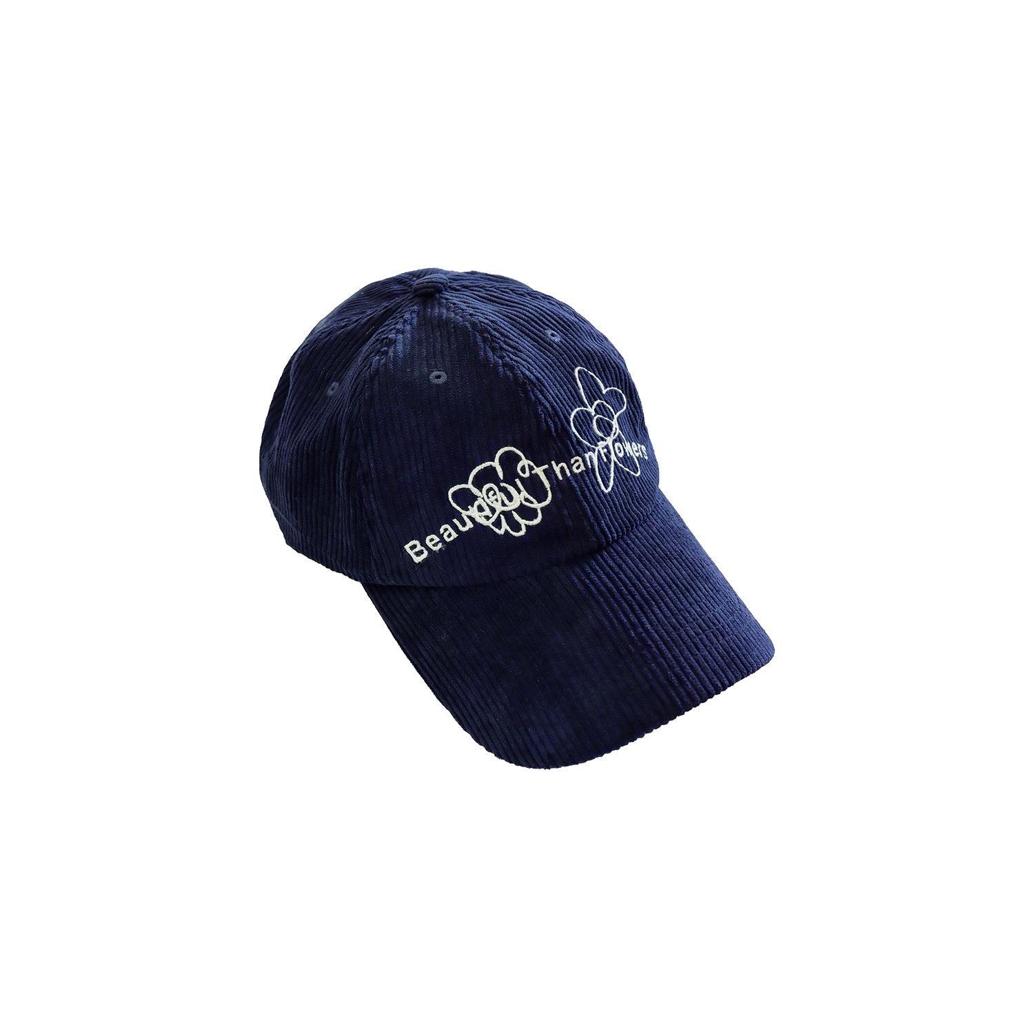 Beautiful Than Flowers Corduroy Cap / Navy