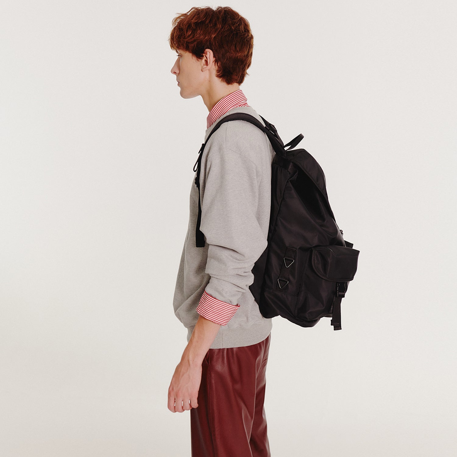 [After Pray Edition] 2-Pocket Nylon Cargo Rucksack (Black)