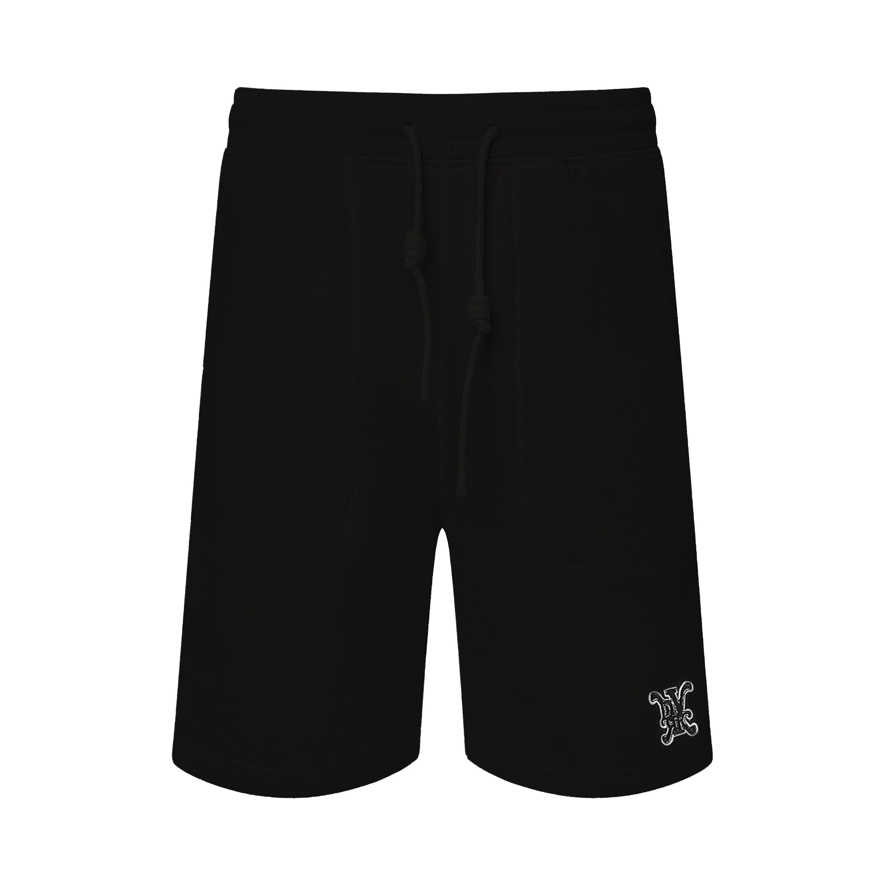 DVRK EMBROIDERED LOGO SHORTS - BLACK