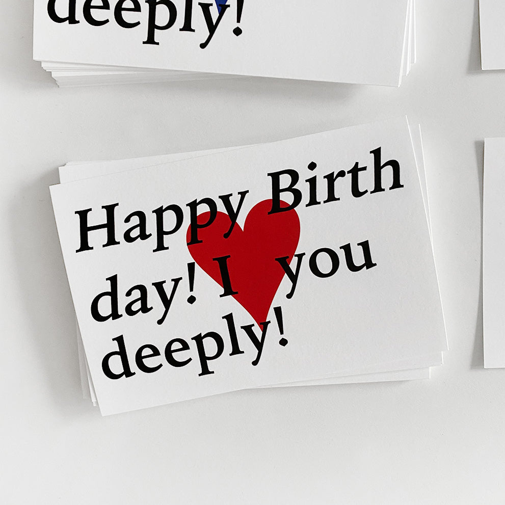 Happy birthday! I ♥ you deeply! Postcard (Classic Red)