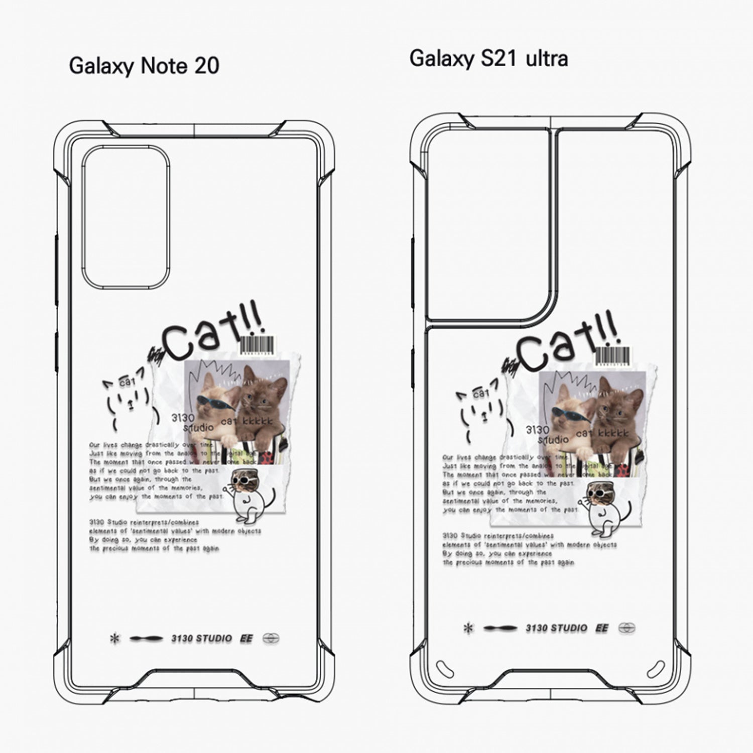 cat happy case_white