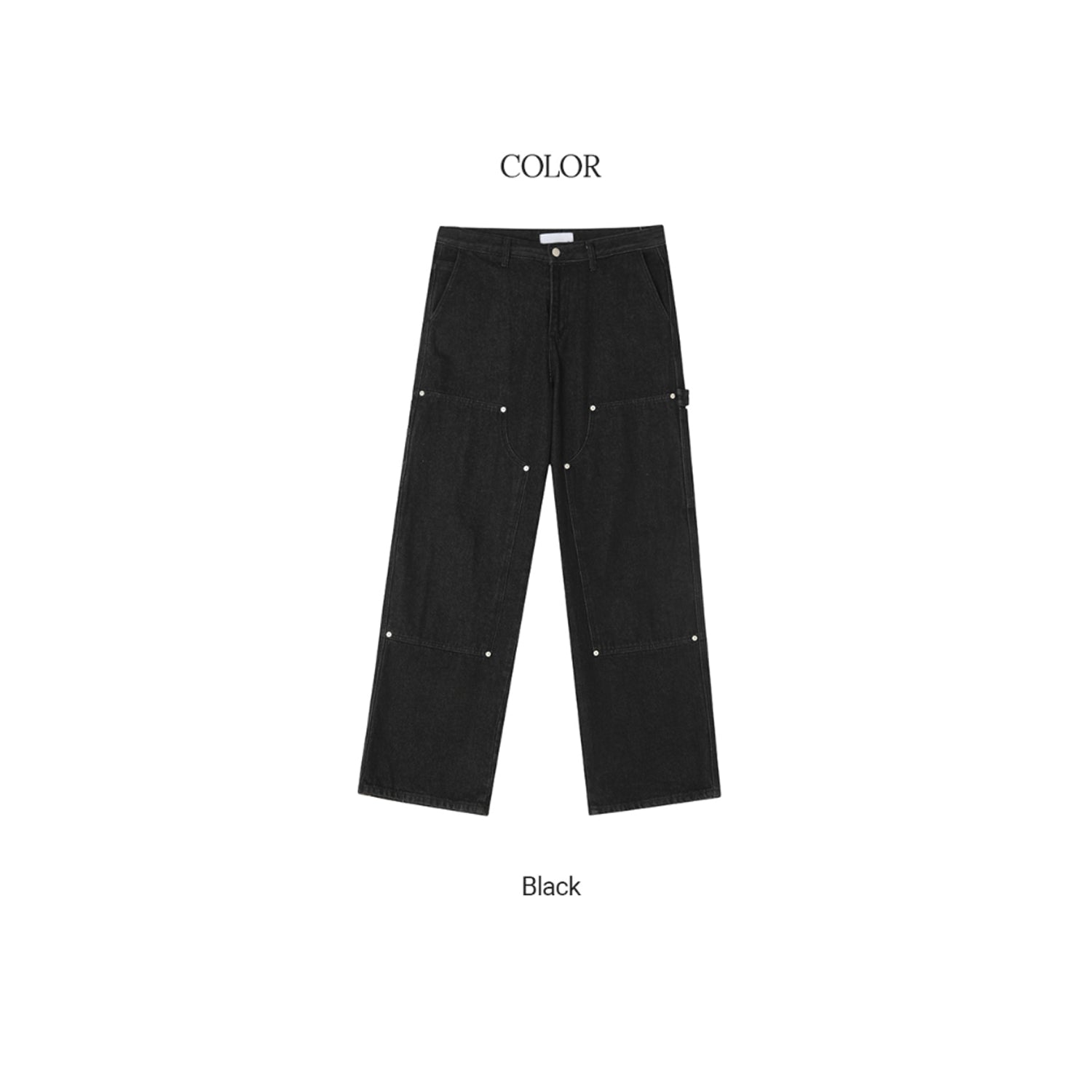 RIVET CARPENTER BLACK DENIM