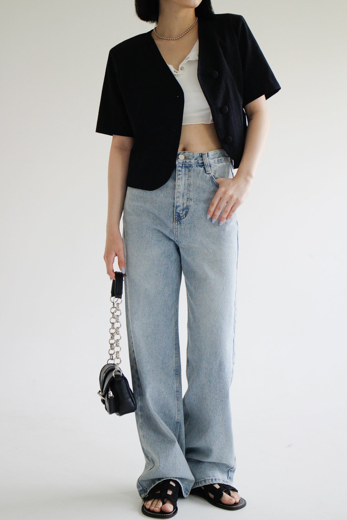 no.1297 Strong Light Blue Wide Pants