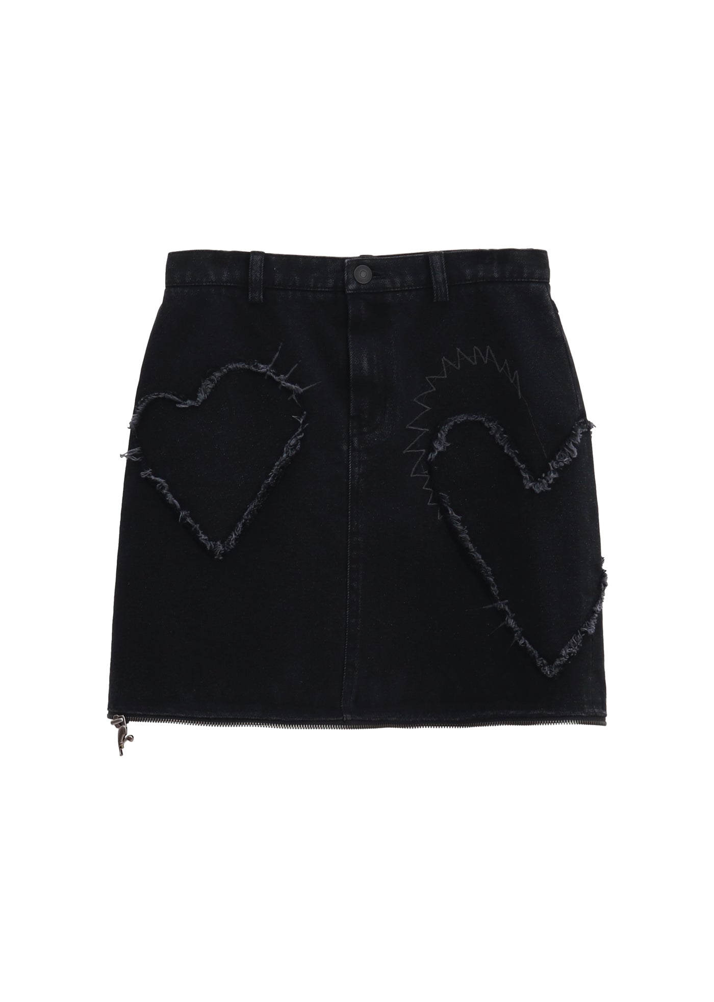 HEART DRAWING DENIM SKIRT