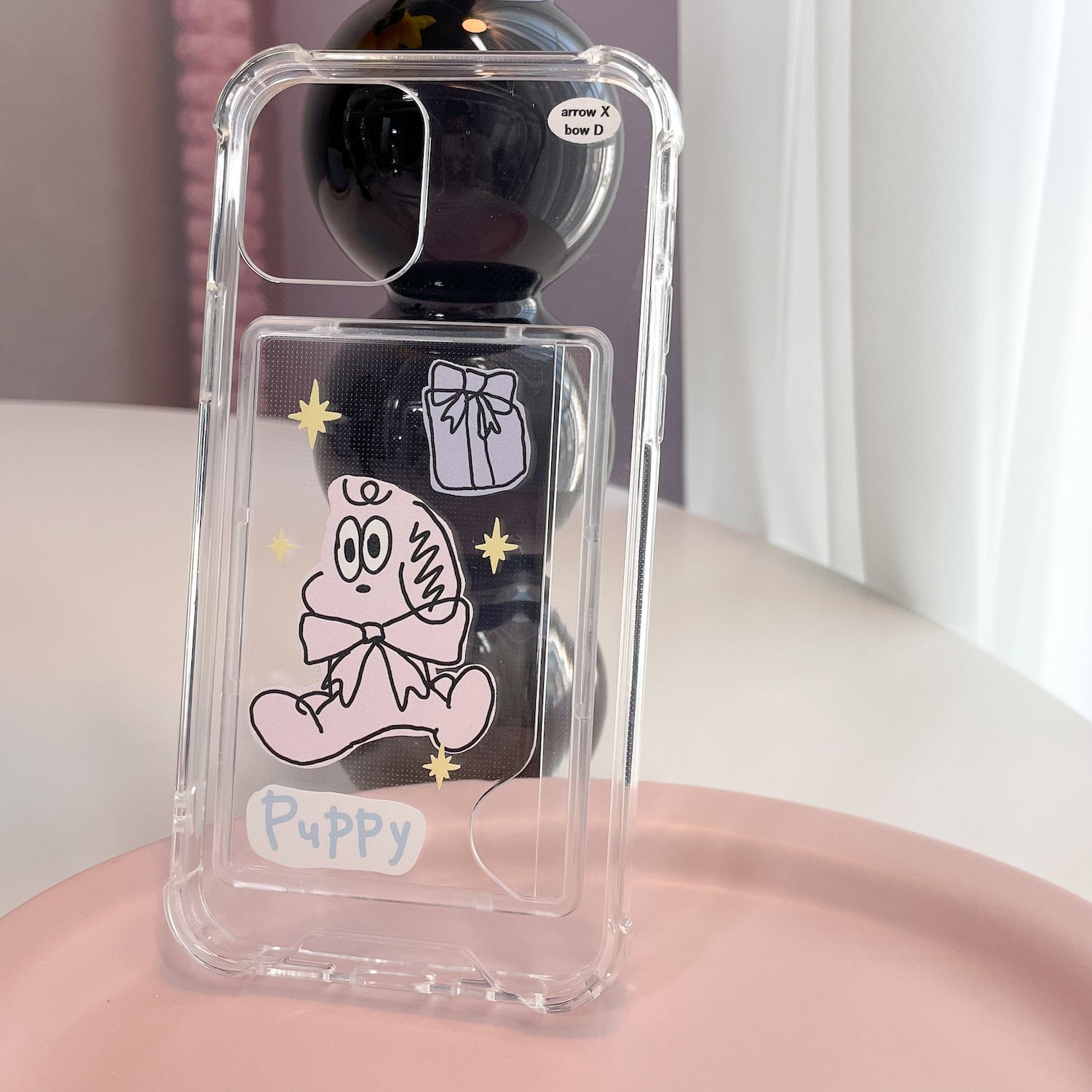 puppy ribbon doll card jelly hard case