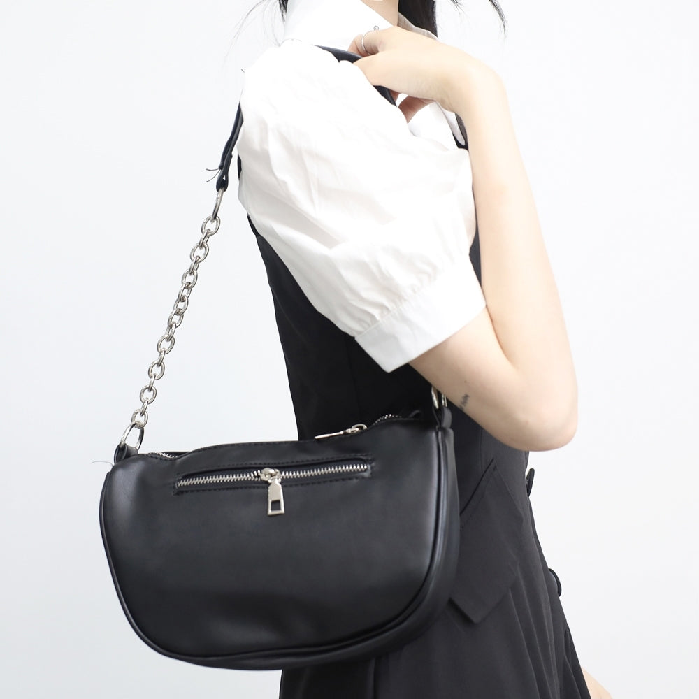 Milan chain leather shoulder bag