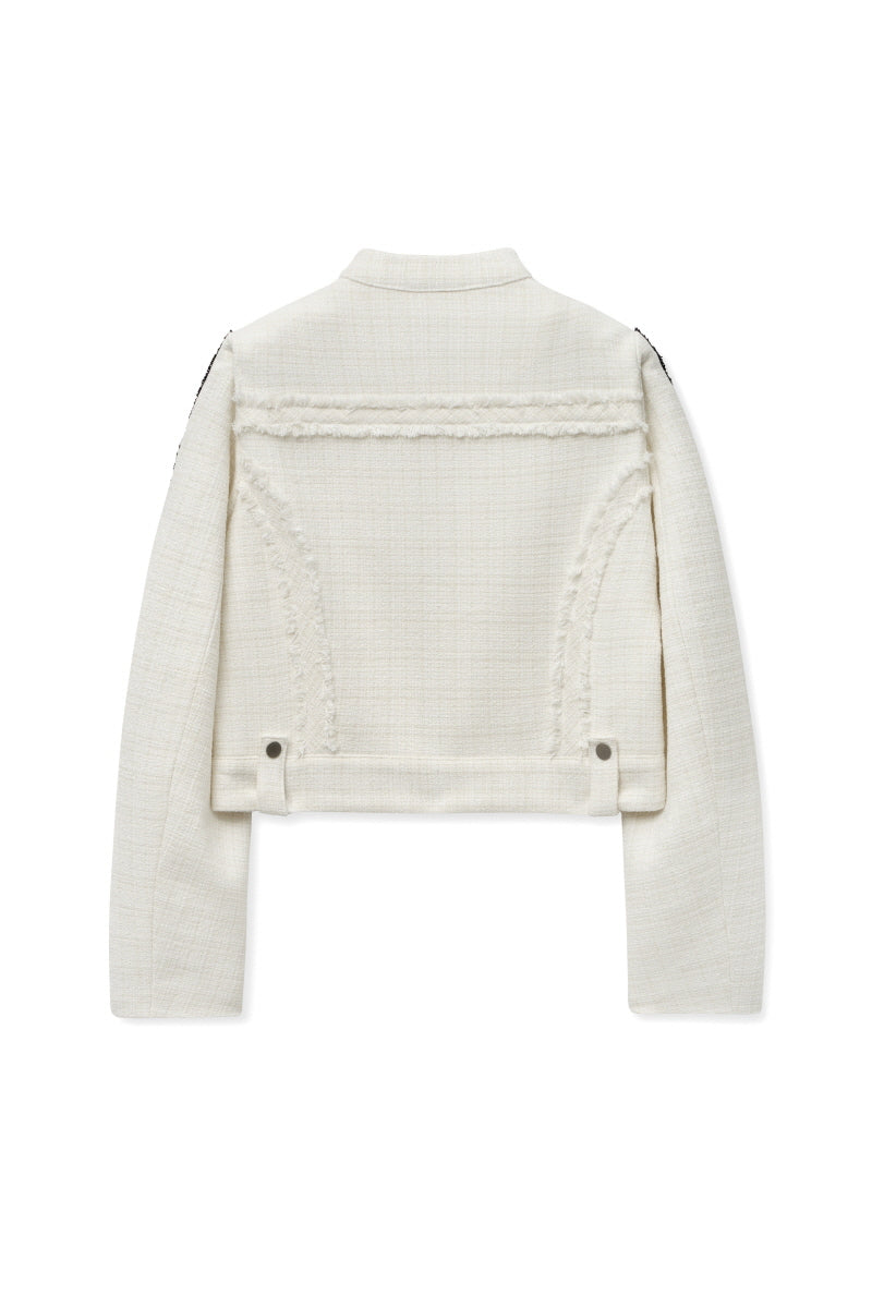 rc tweed jacket (white)