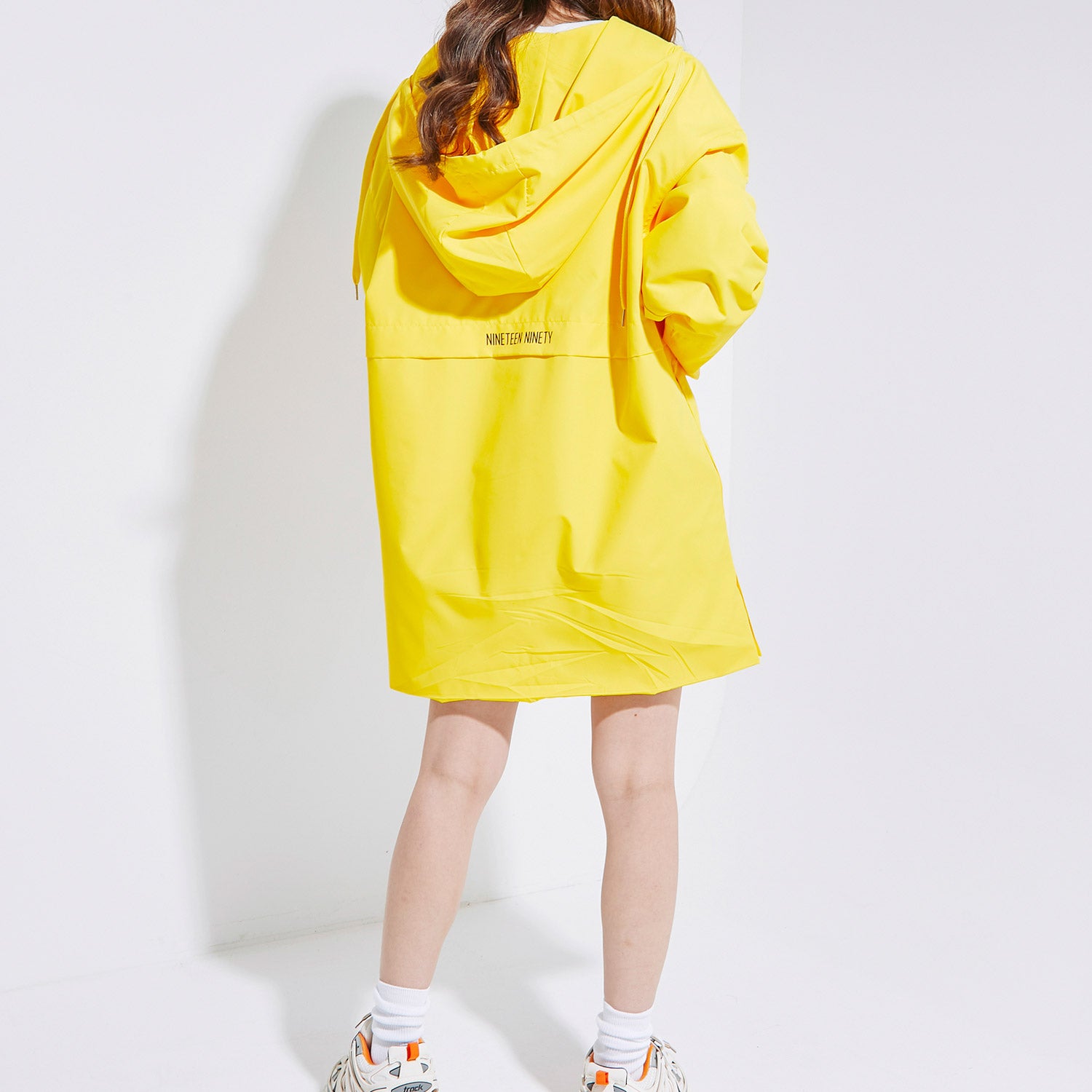 Oversize Anorack Hoodie Onepiece Yellow