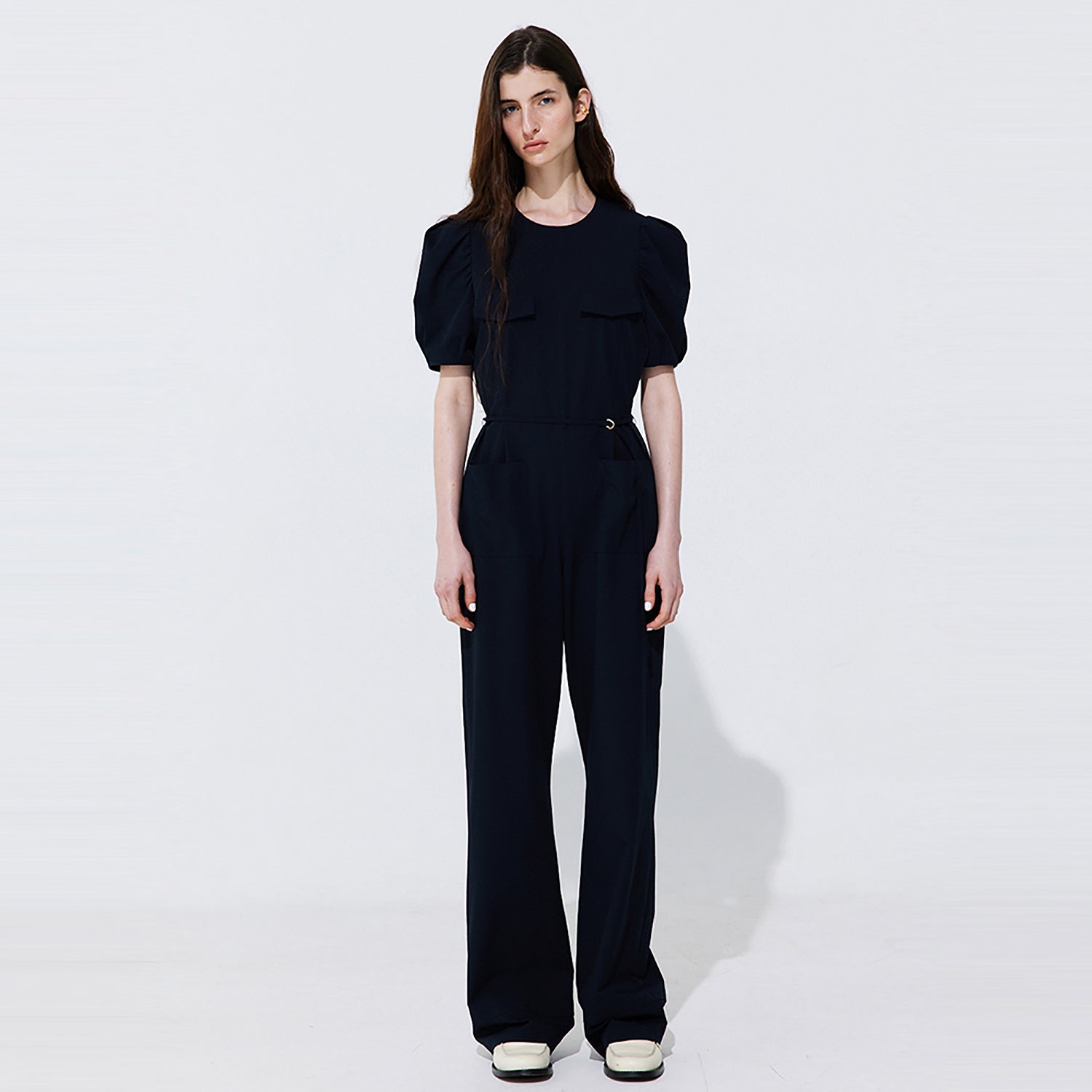 Puff Belted Jumpsuit_Navy