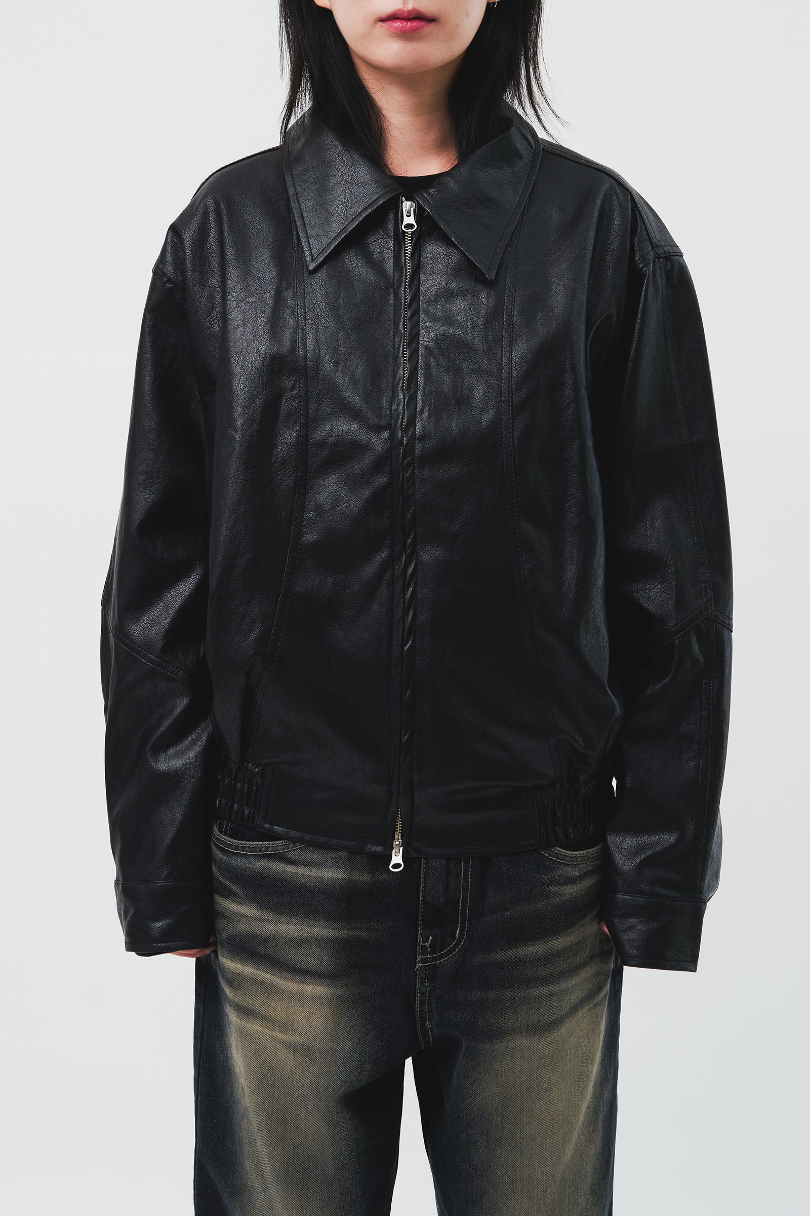 Charles Vegan Leather Jacket (3color)