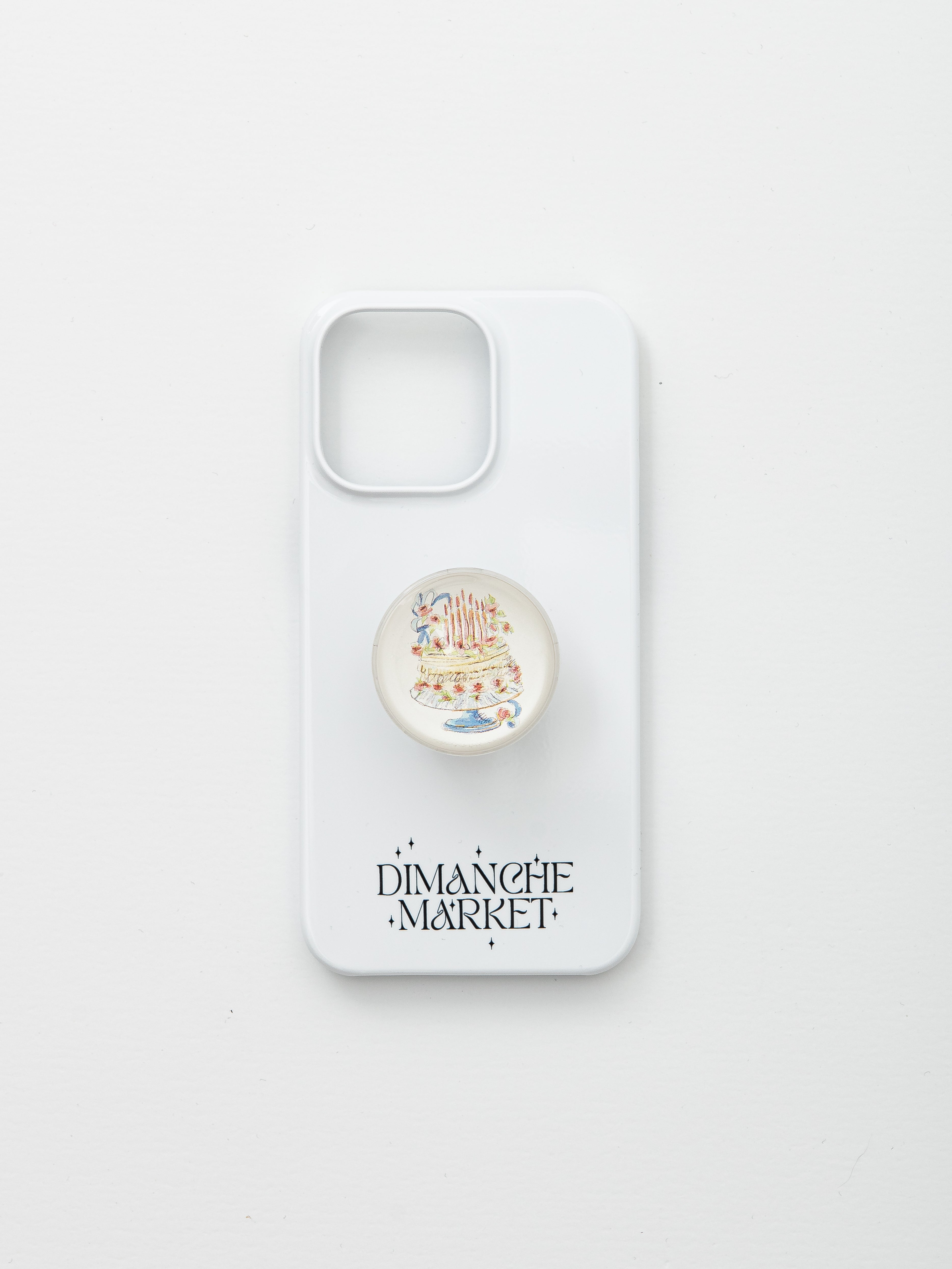 WHITE DIMANCHE LOGO CASE