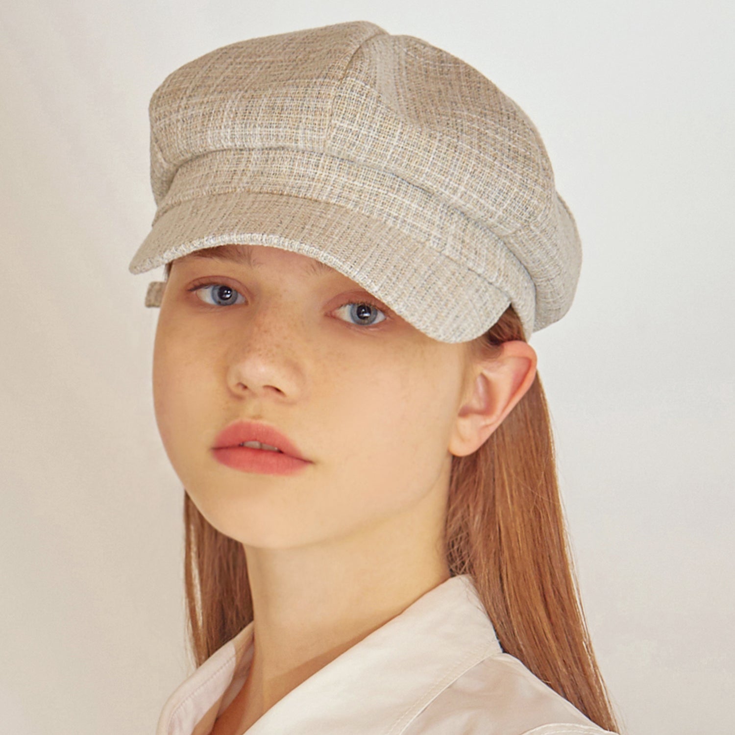 boni newsboy cap - mix light blue