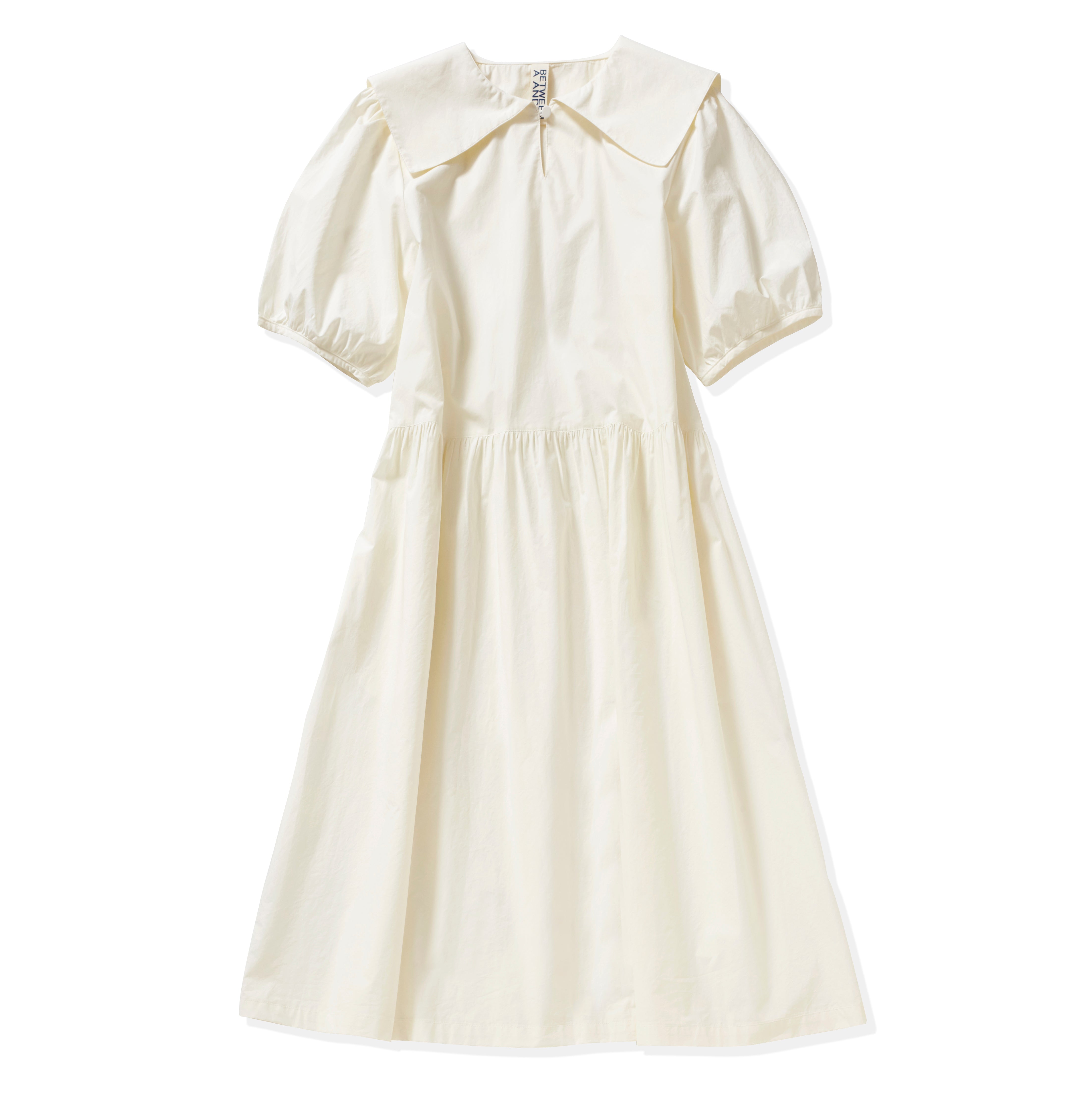 SAILOR COLLAR LONG DRESS_WHITE