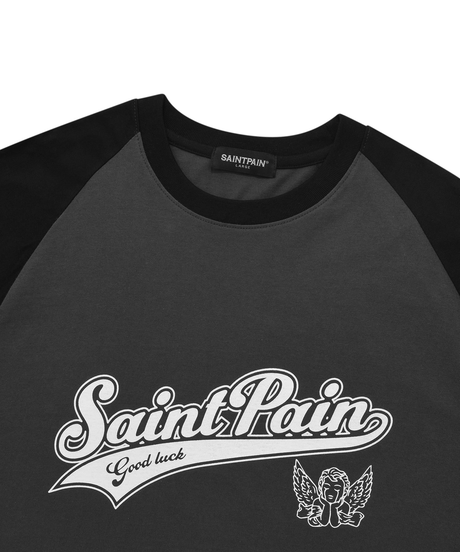 SP TEAM LOGO RAGLAN LONG SLEEVE-BLACK