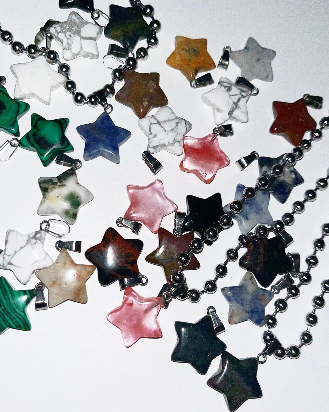 Antique star ball chain necklace (8color)