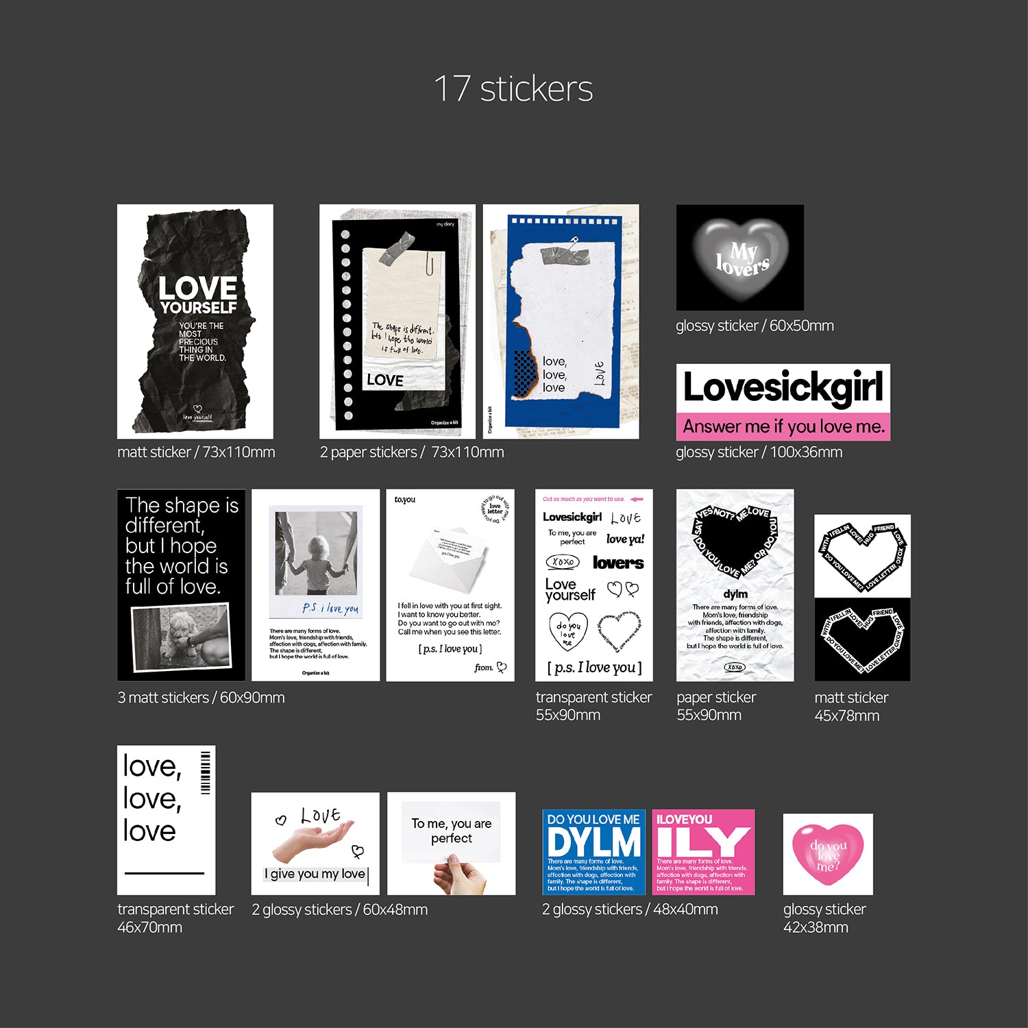 oab lovers pack / scrap sticker set