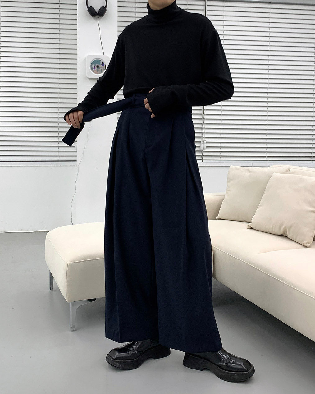 SK Twin Belt Wide Pants (3 colors)