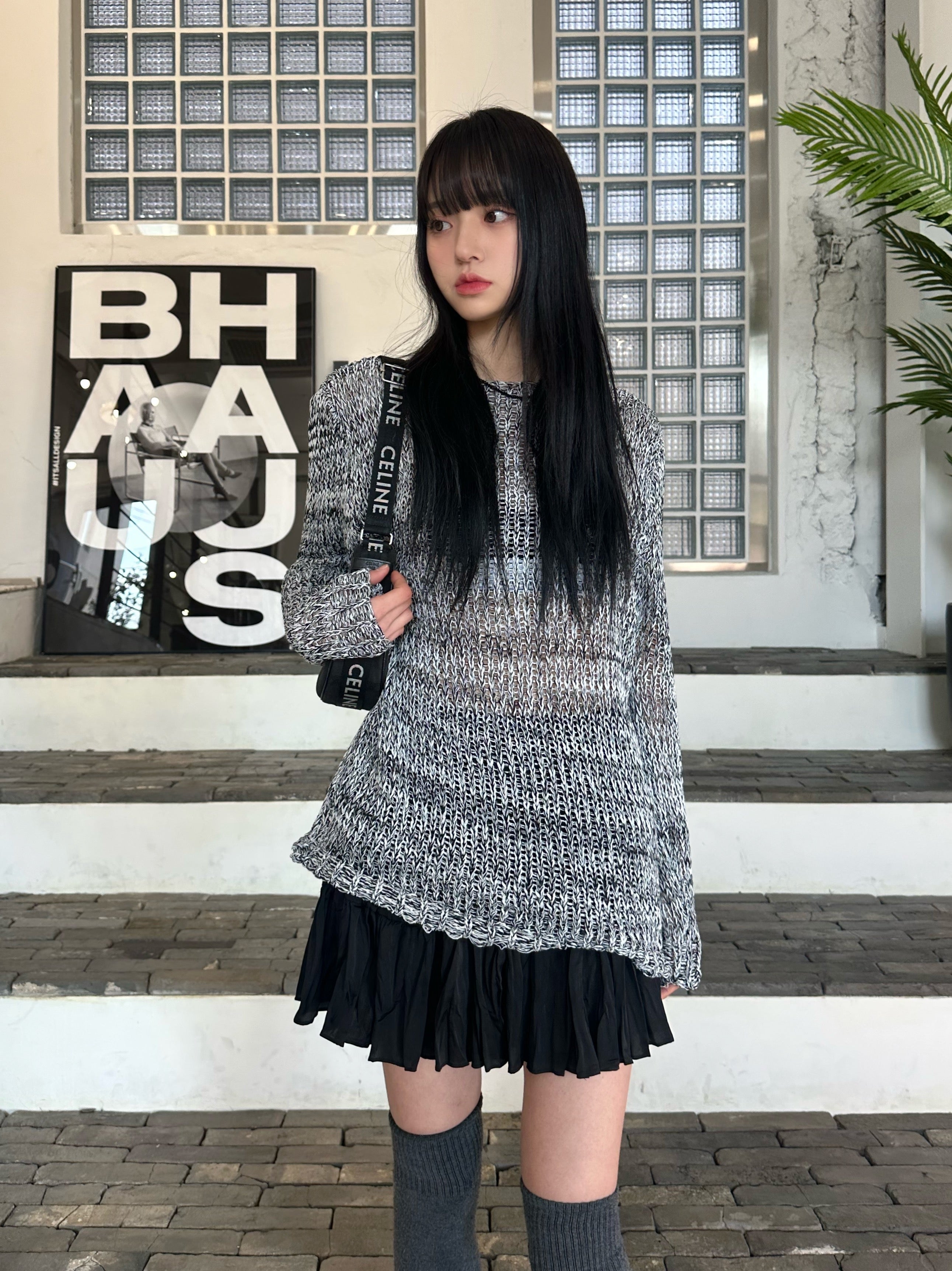 Bokashi weave loose knit