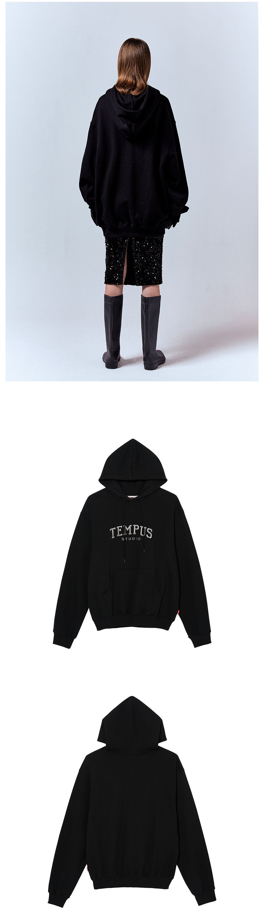 TEMPUS BASIC HOODIE [BLACK]