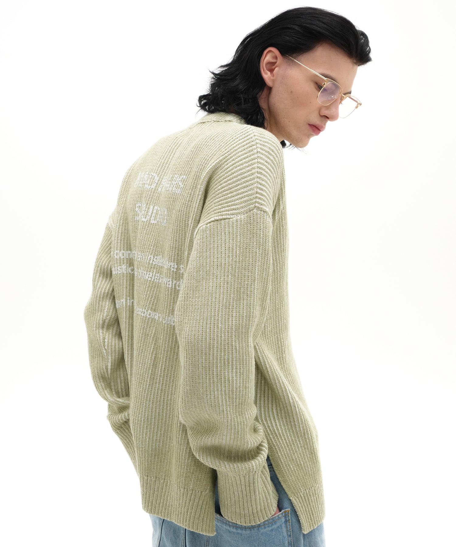 Reversible Side Cut Knit_Green