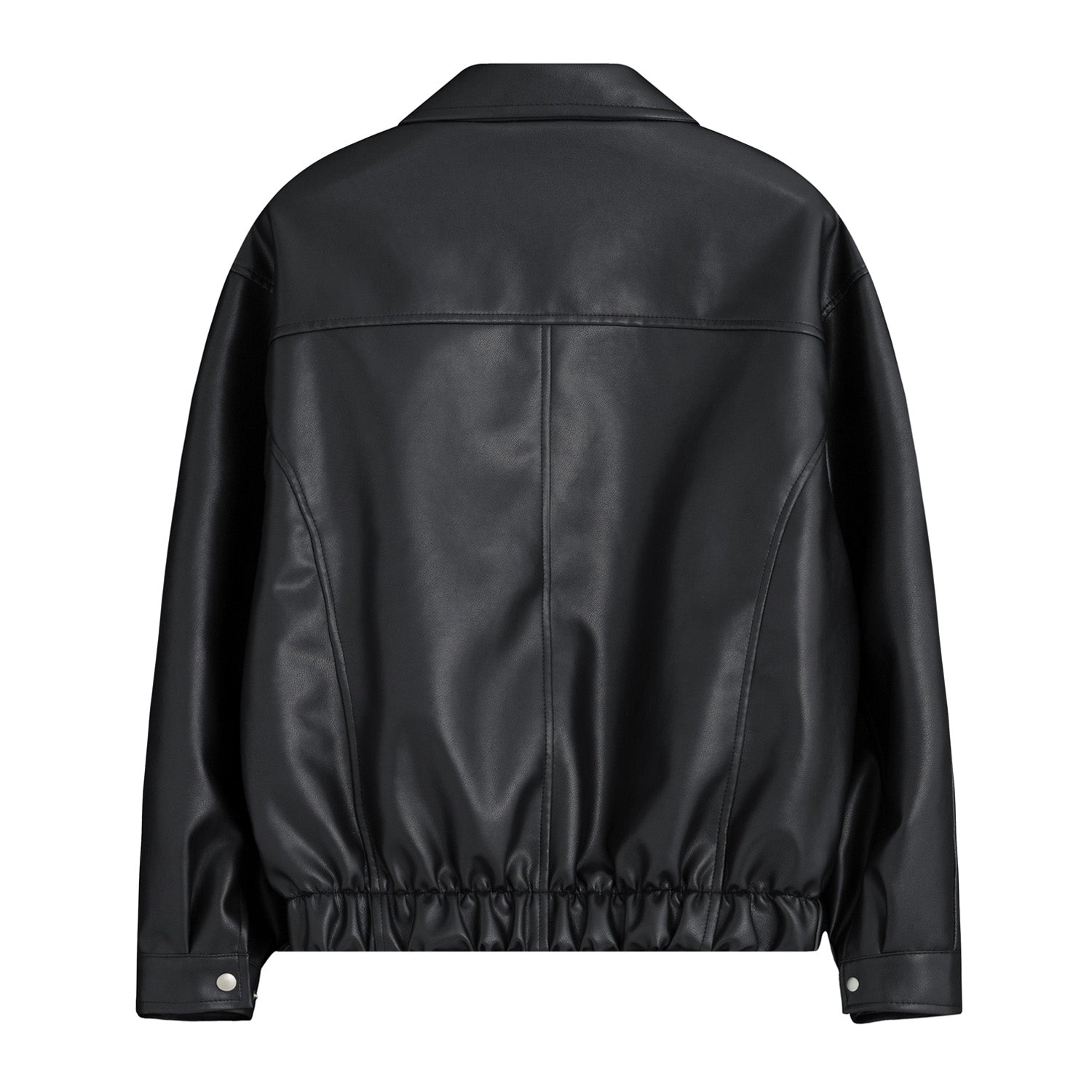 Faux Leather Minimal Blouson