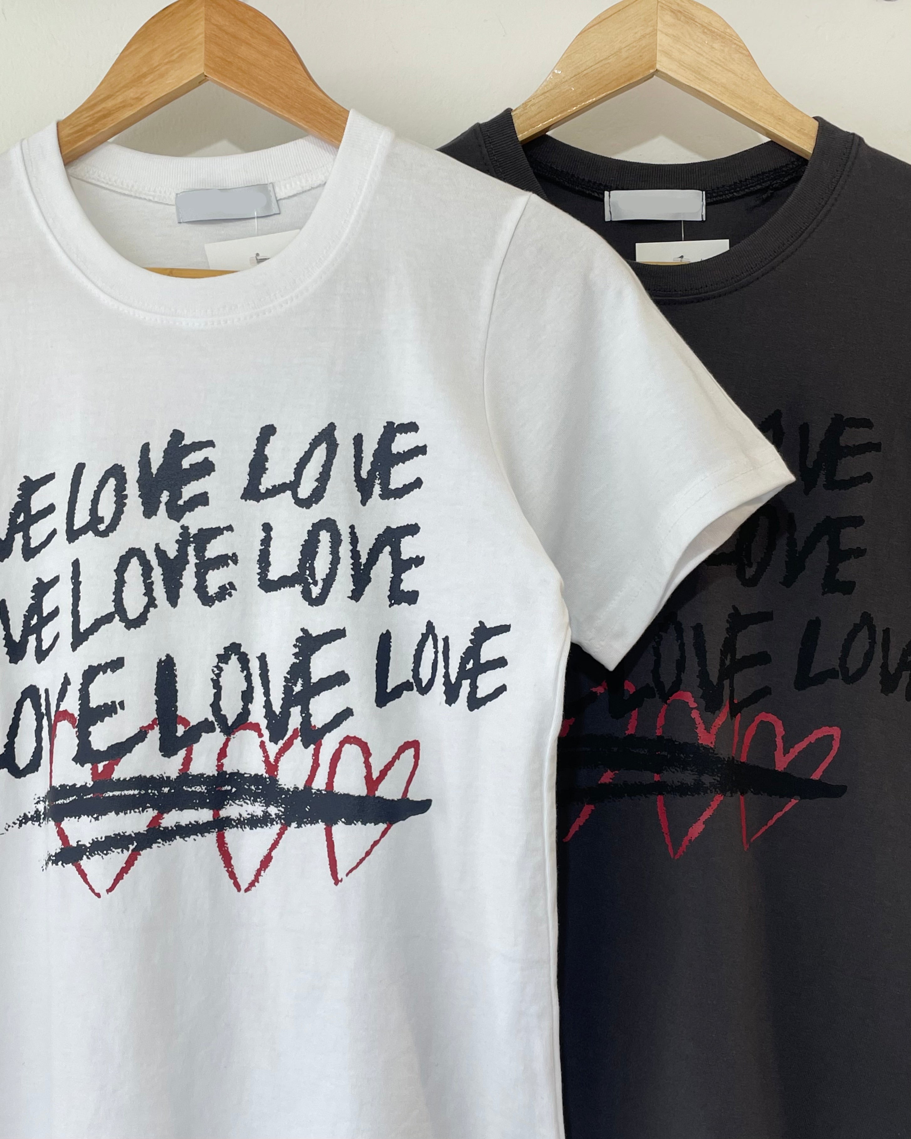 LOVE VINTAGE BASIC CROP HALF T-SHIRT