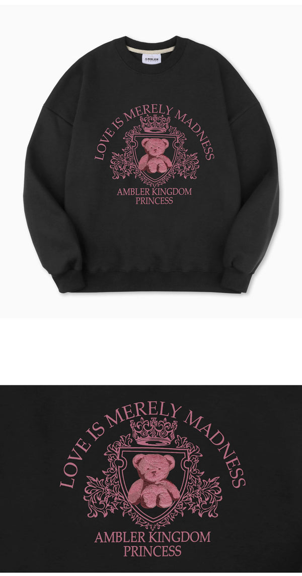 AMBLER 男女共用 AMBLER Kingdom オーバーフィット マンツーマンTシャツ AMM1204