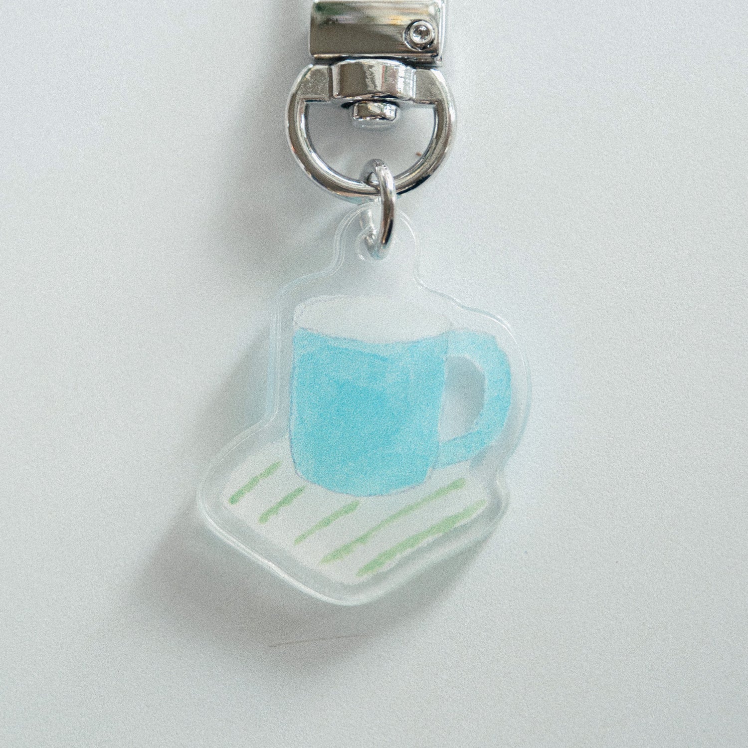 Blue Cup Keyring