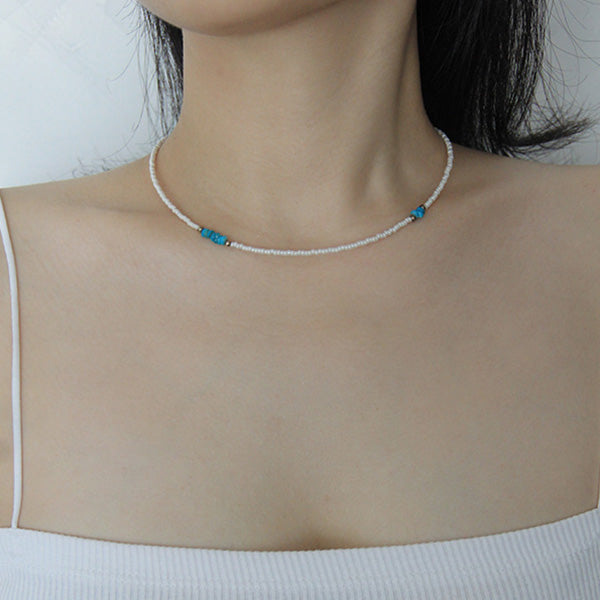 Blue Crunchy Necklace