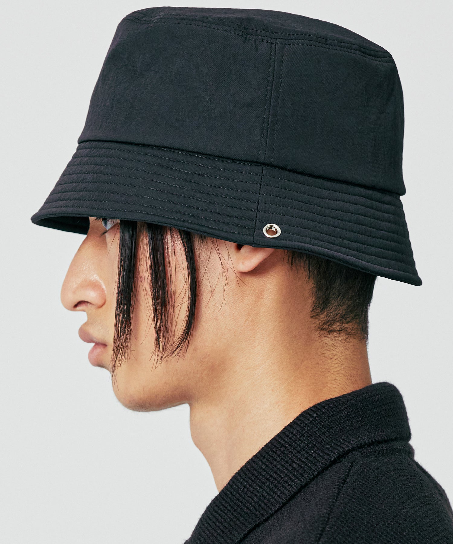 nylon eyelet loop bucket hat