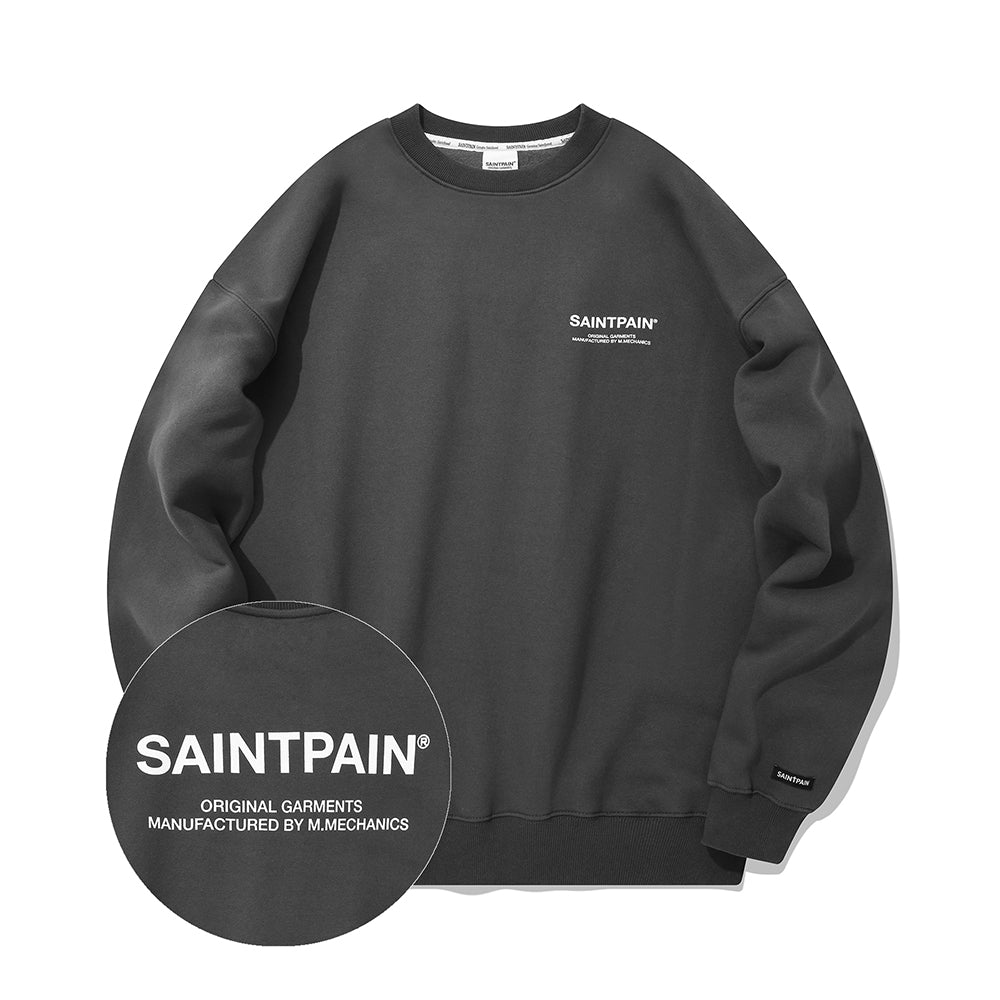 SP VARIATION LOGO CREWNECK-CHARCOAL