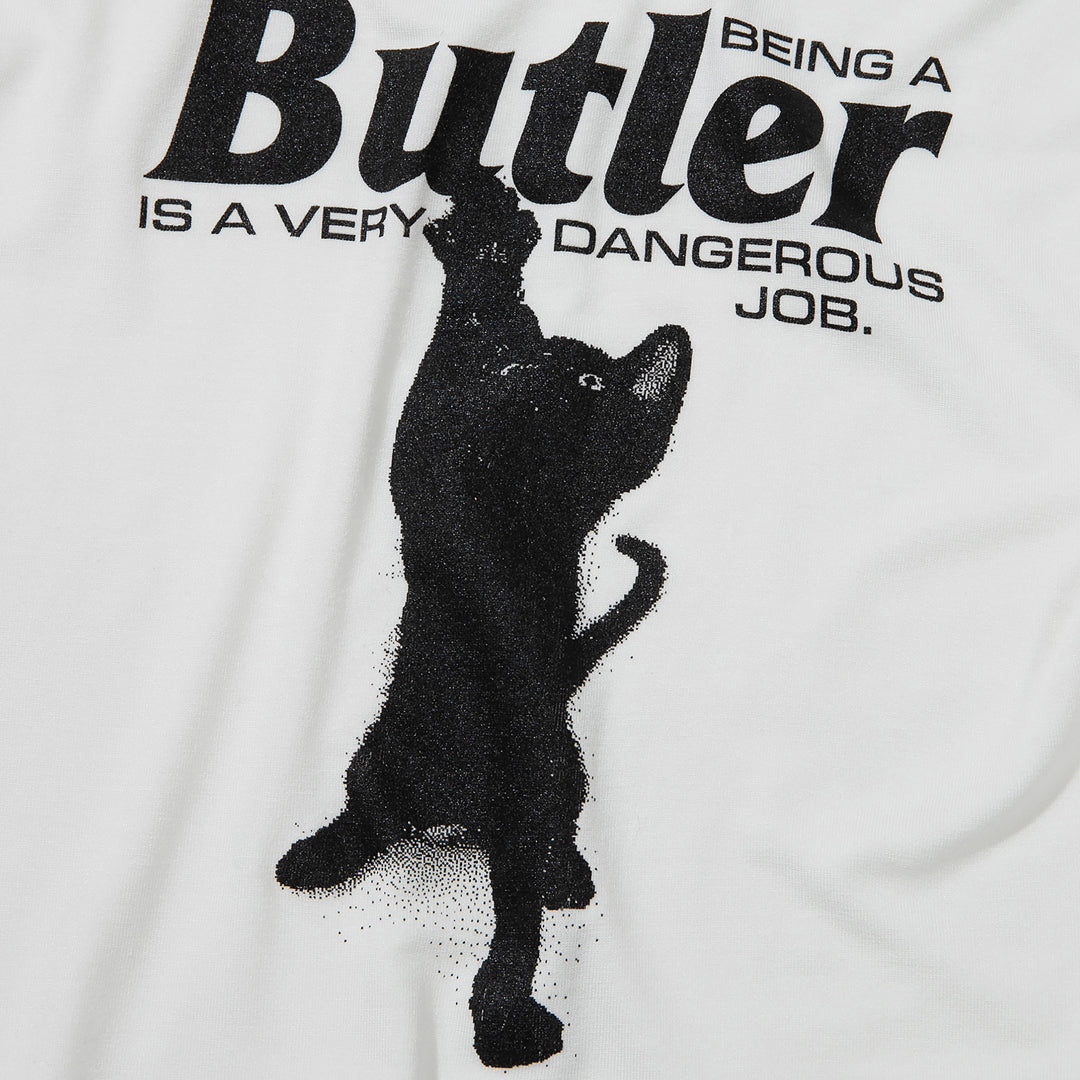 CAT BUTLER Crop long-sleeved T-Shirt (WHITE)