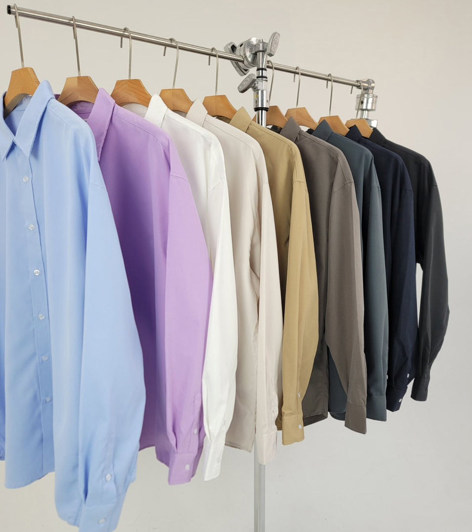 Basic Semi-Over Shirt (9 colors)