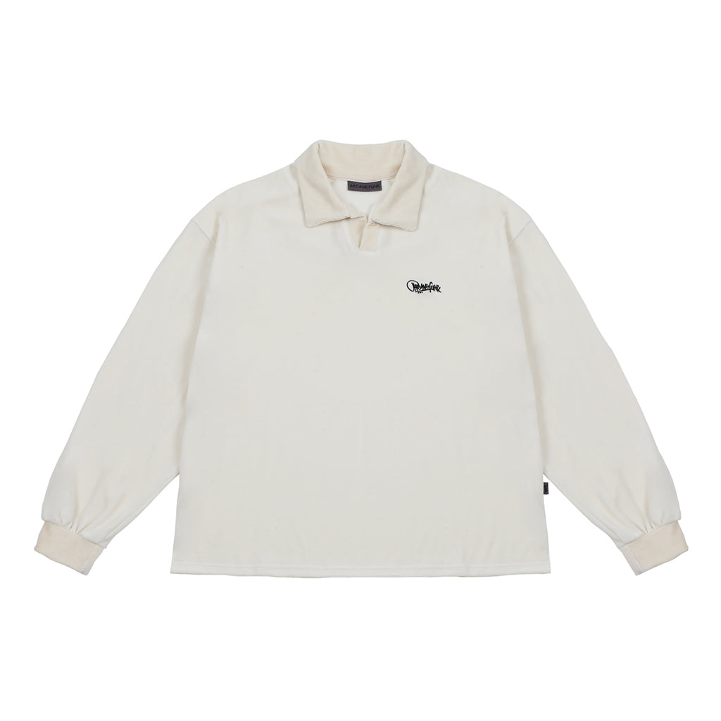 VELVET OPEN RUGBY SHIRTS WHITE