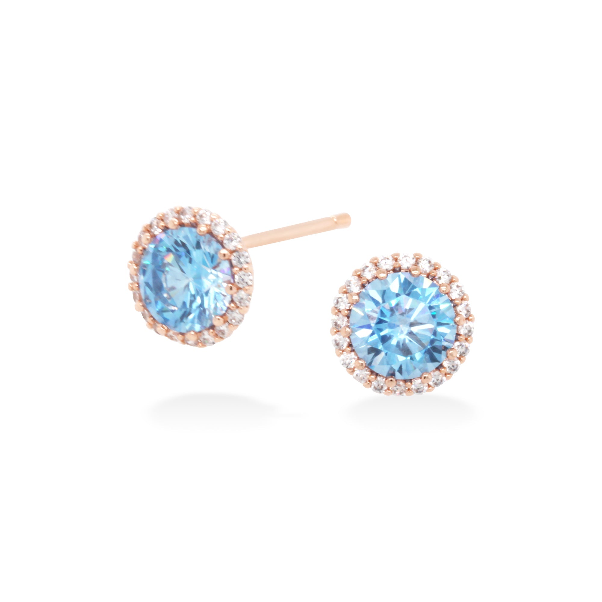 Skyblue One Cubic Earring (rosegold)