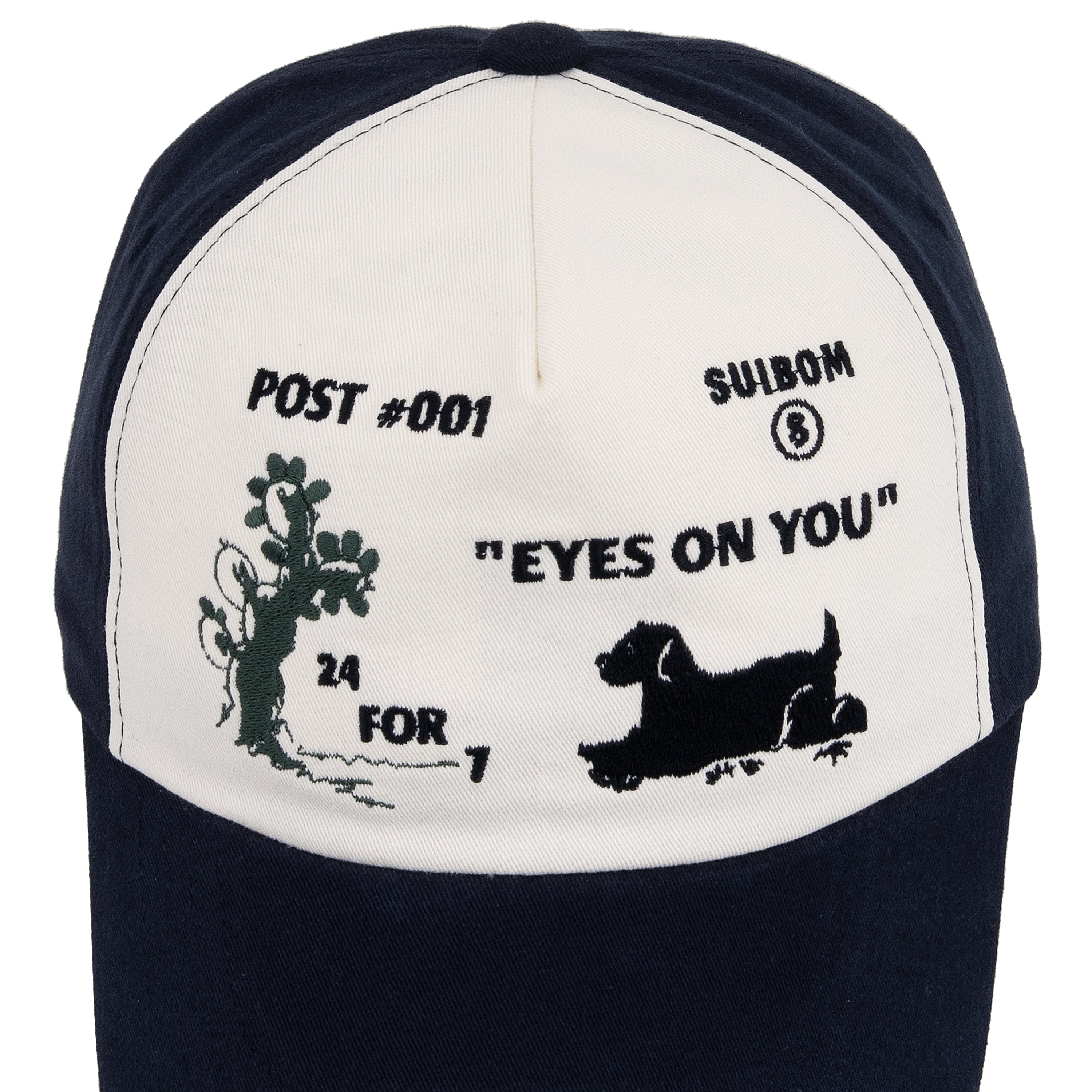 Eyes On You Ball Cap - Ivory / Dark Navy