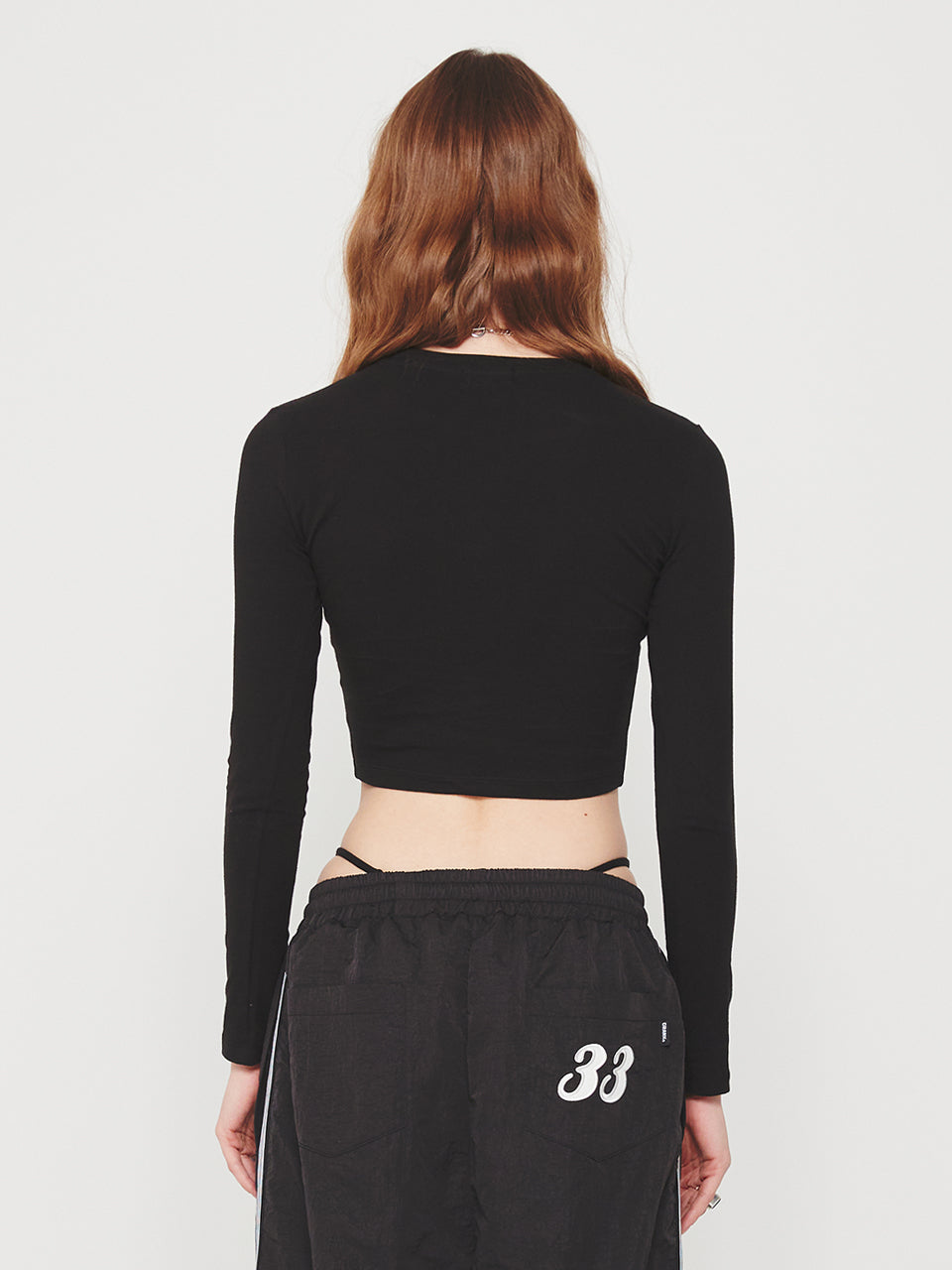 [BASICWEAR] BASIC LONG SLEEVES CROP TOP_BK