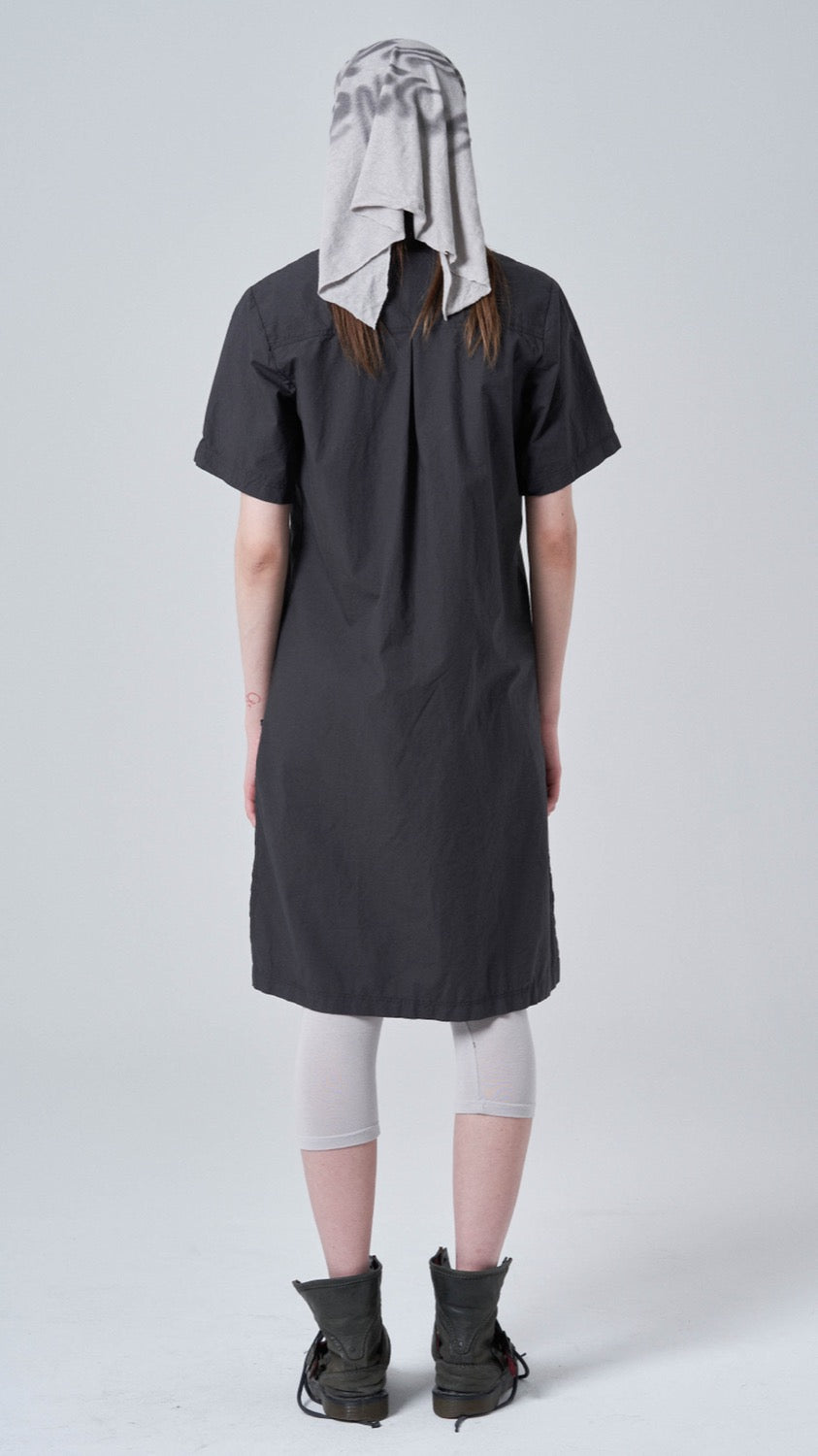 Pocket long shirt_charcoal