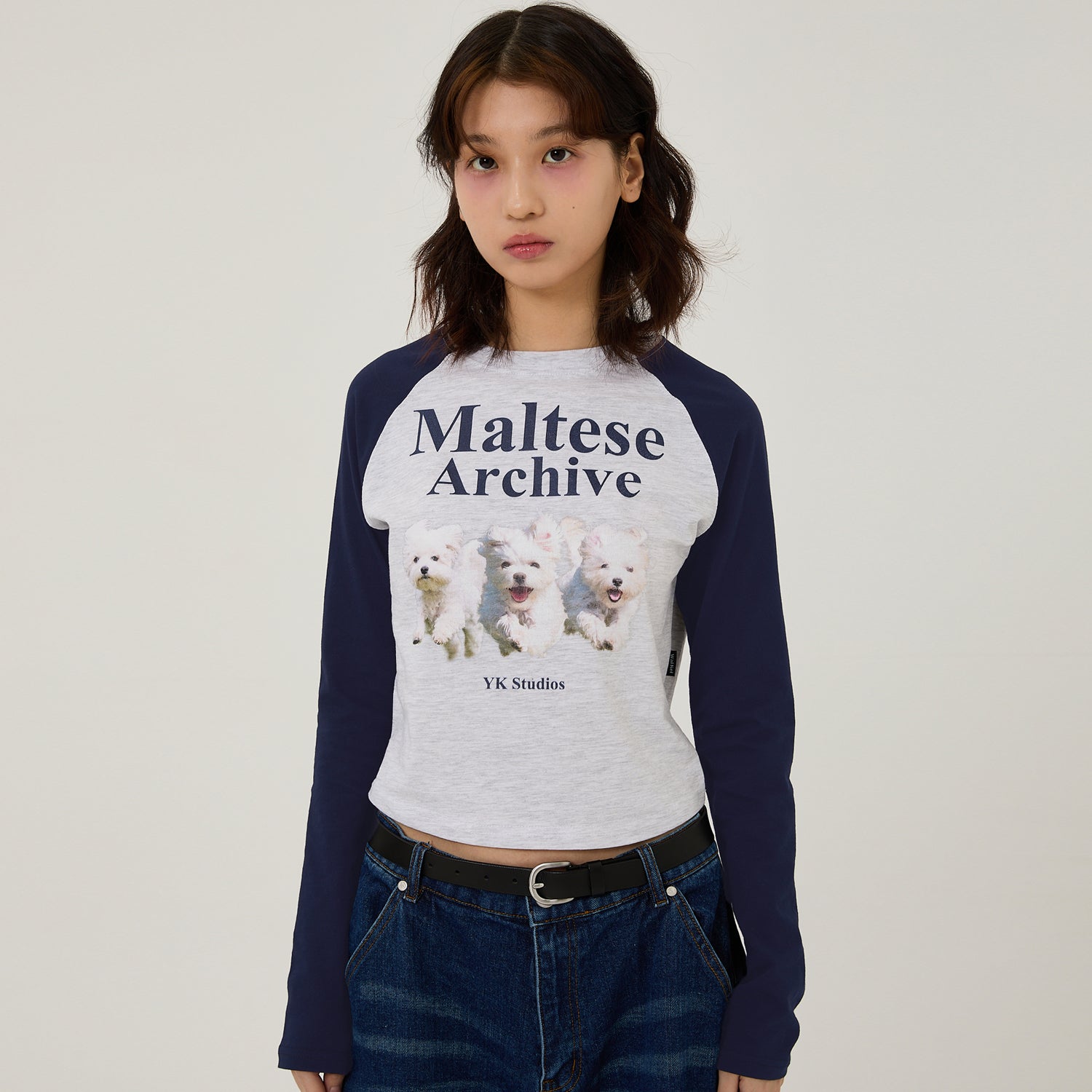 Maltese archive raglan long sleeve tshirts