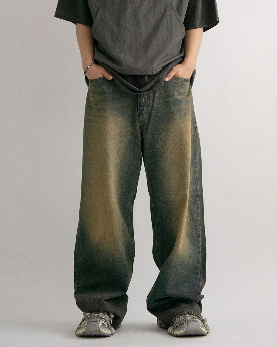 Desert vintage wide denim pants