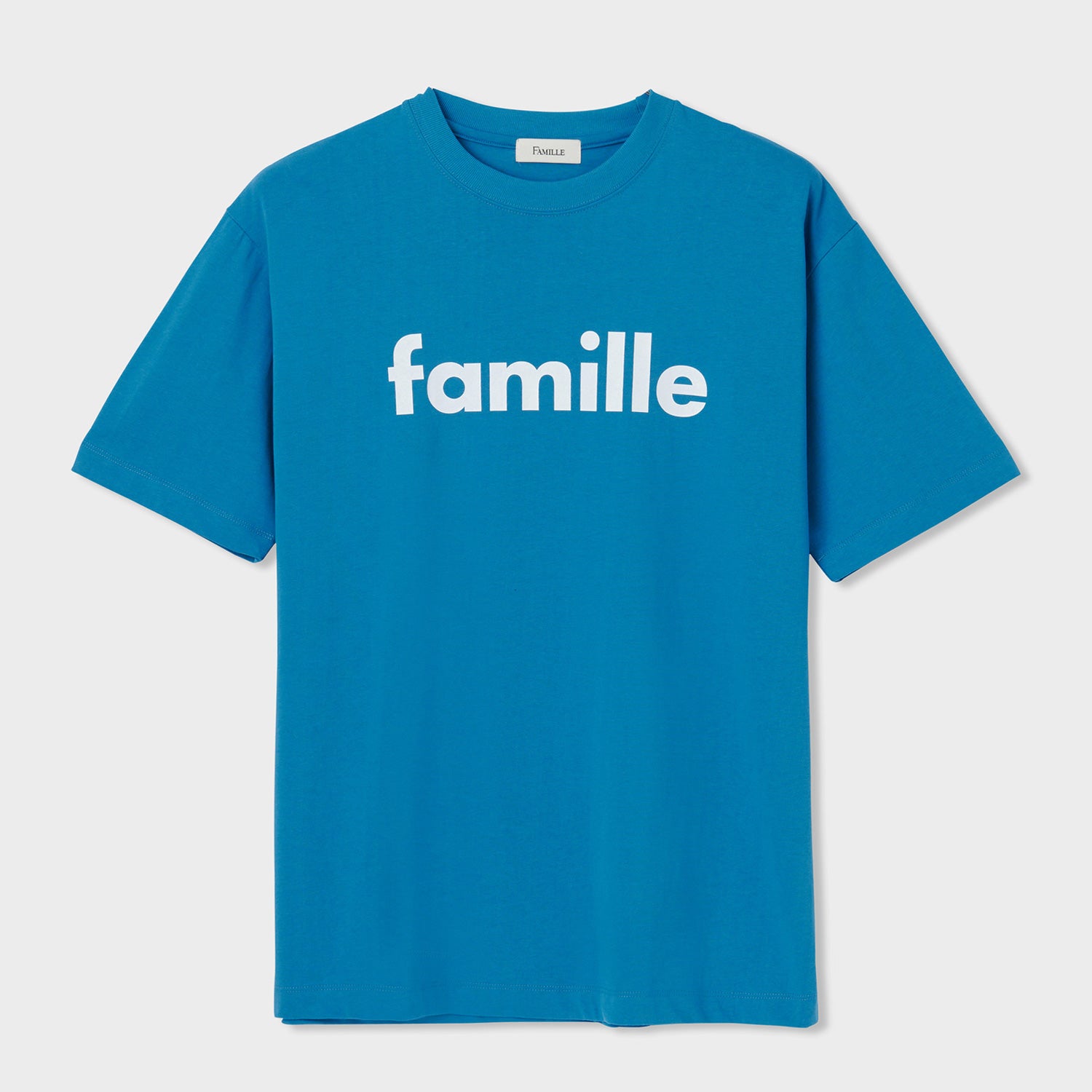 FAMILLE LOGO COTTON T-SHIRT(BLUE)