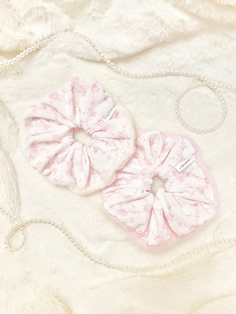 Mokoring Angora Corduroy Scrunchie (2color)