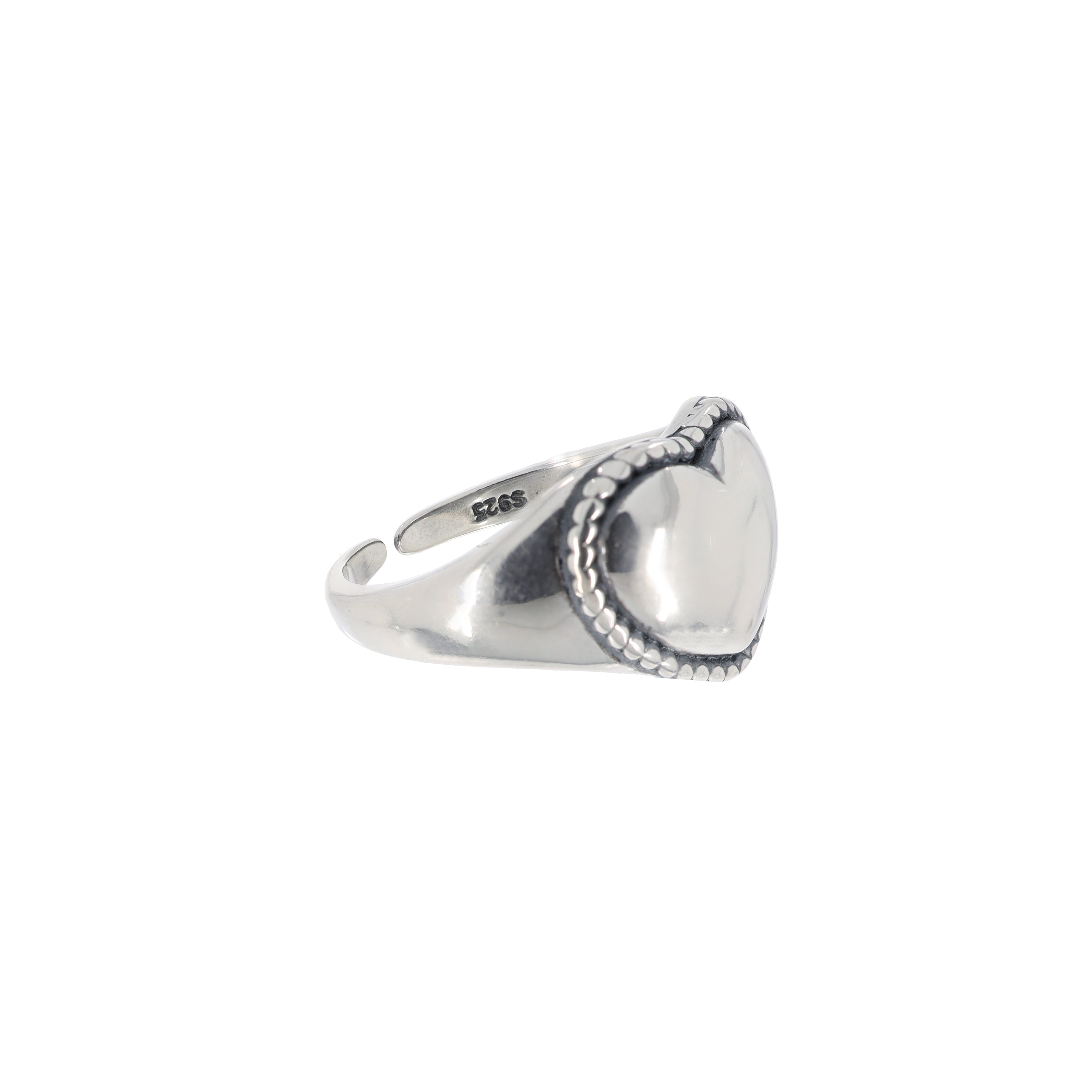 Volume Heart Rope Ring